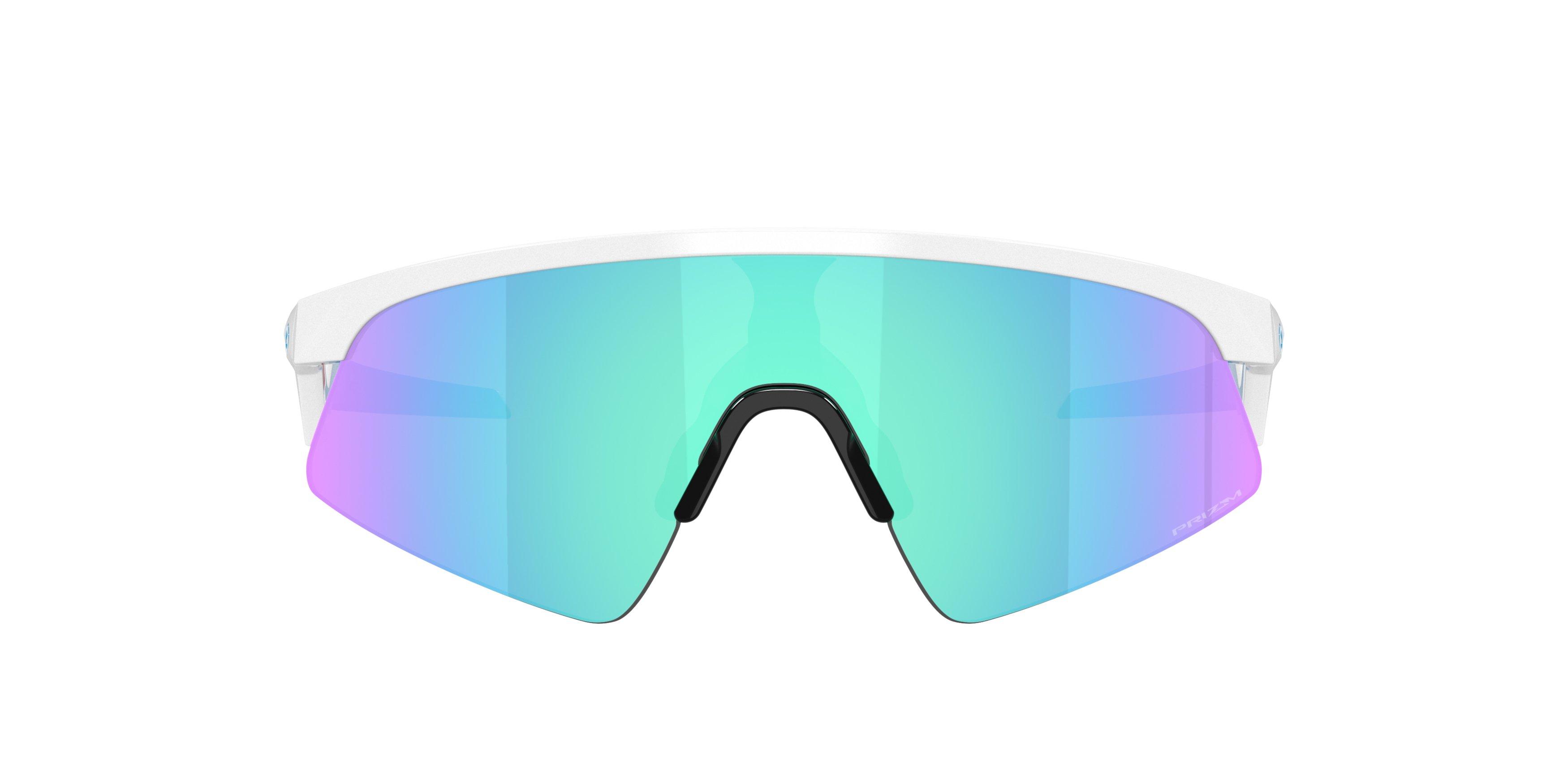 Oakley Youth Resistor Sweep Prizm Sapphire Sunglasses &ndash; Polished White - WHITE/BLUE Thumbnail View 2