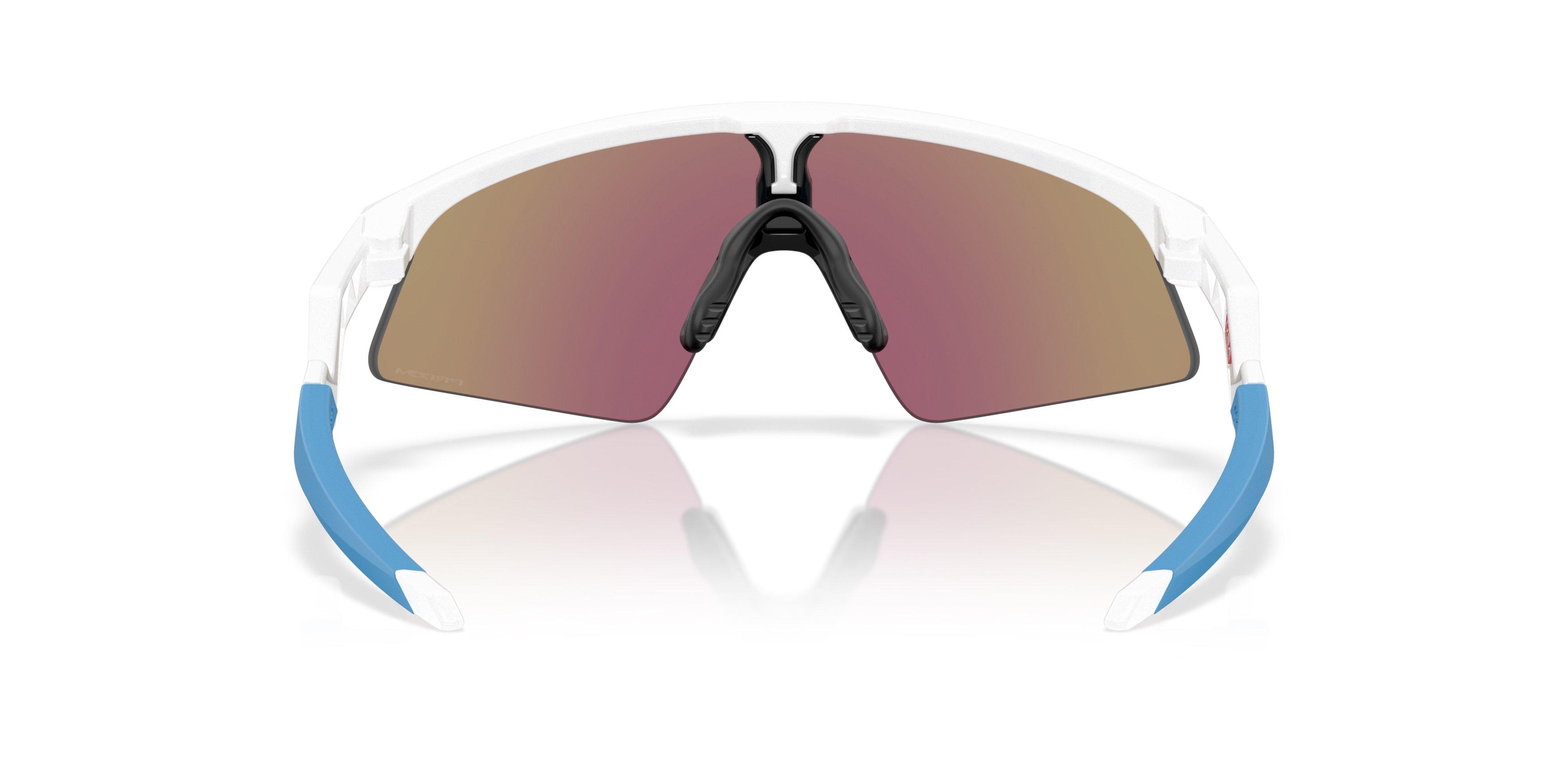 Oakley Youth Resistor Sweep Prizm Sapphire Sunglasses &ndash; Polished White - WHITE/BLUE Thumbnail View 3