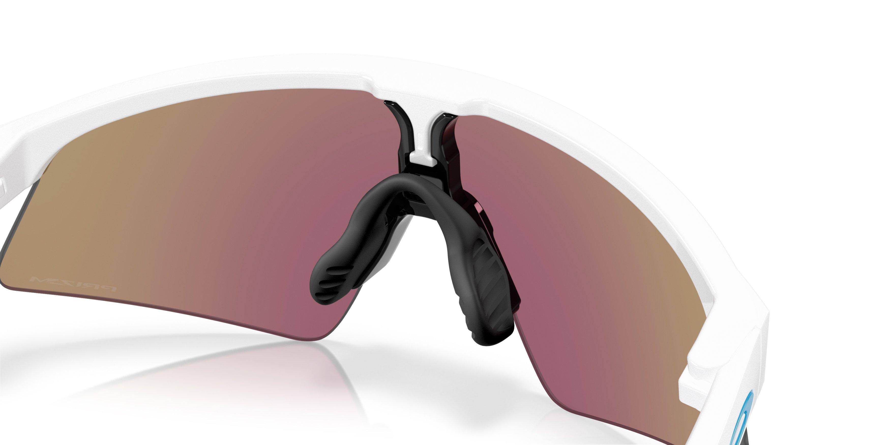 Oakley Resistor Sweep Sunglasses (Youth Fit) - Prizm Sapphire Lenses and Polished White Frame