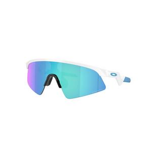 Oakley Resistor Sweep Sunglasses (Youth Fit) - Prizm Sapphire Lenses and Polished White Frame