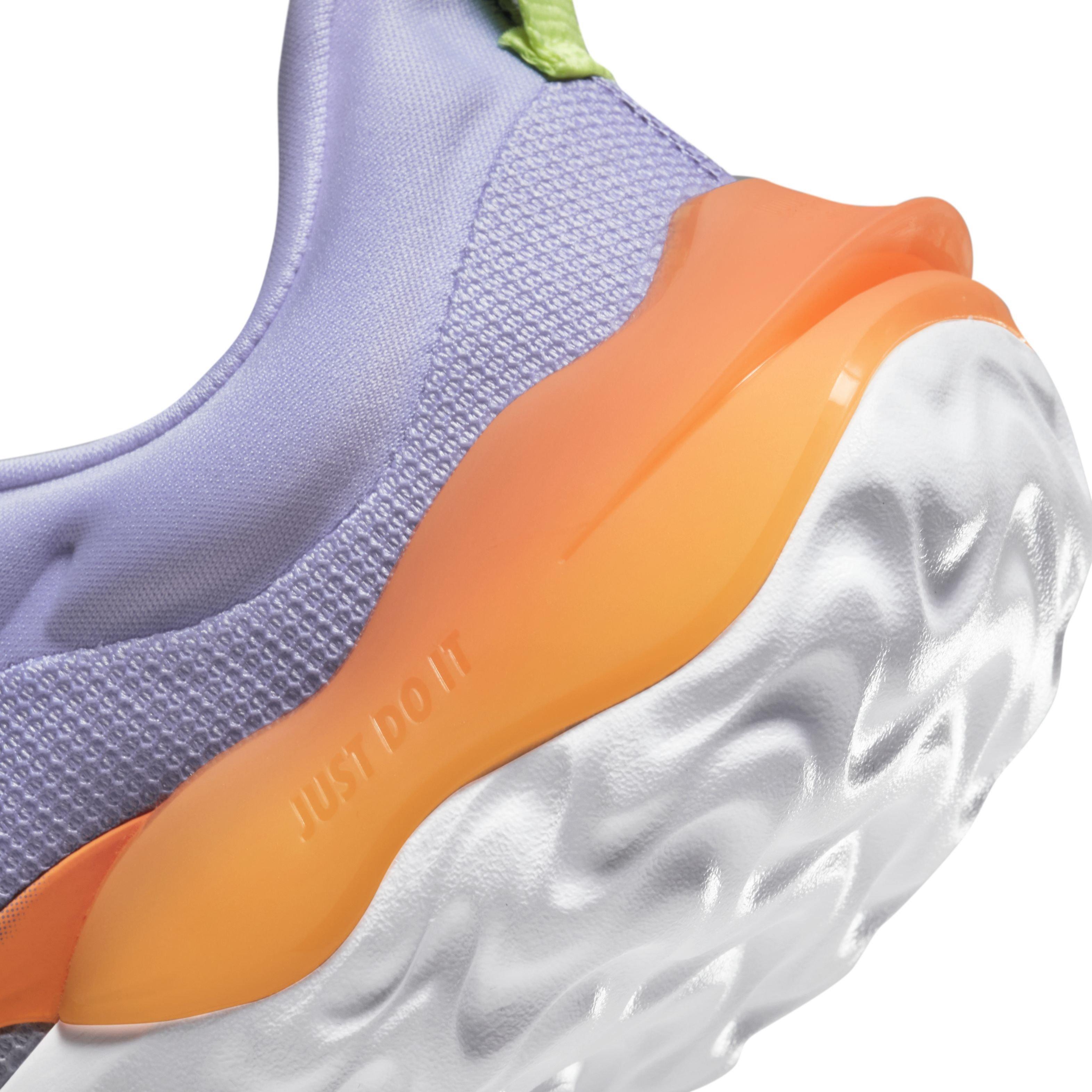 Nike Run Flow "Photon Dust/Black/Purple Pulse" Grade School Girls' Running Shoe - DUST/BLACK/PURPLE Thumbnail View 8