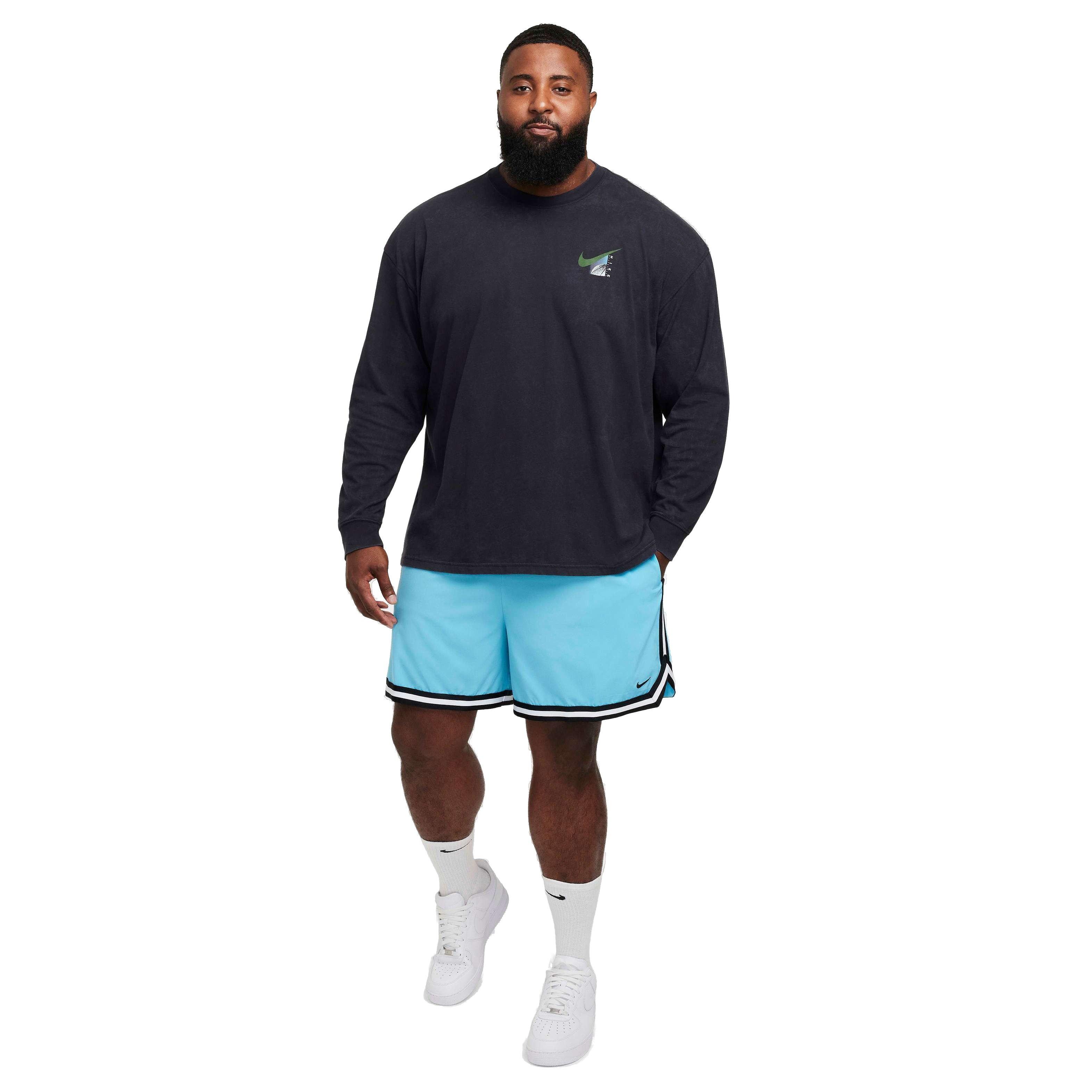 Nike Men's Max90 Long Sleeve Basketball T-Shirt - BLACK Thumbnail View 6