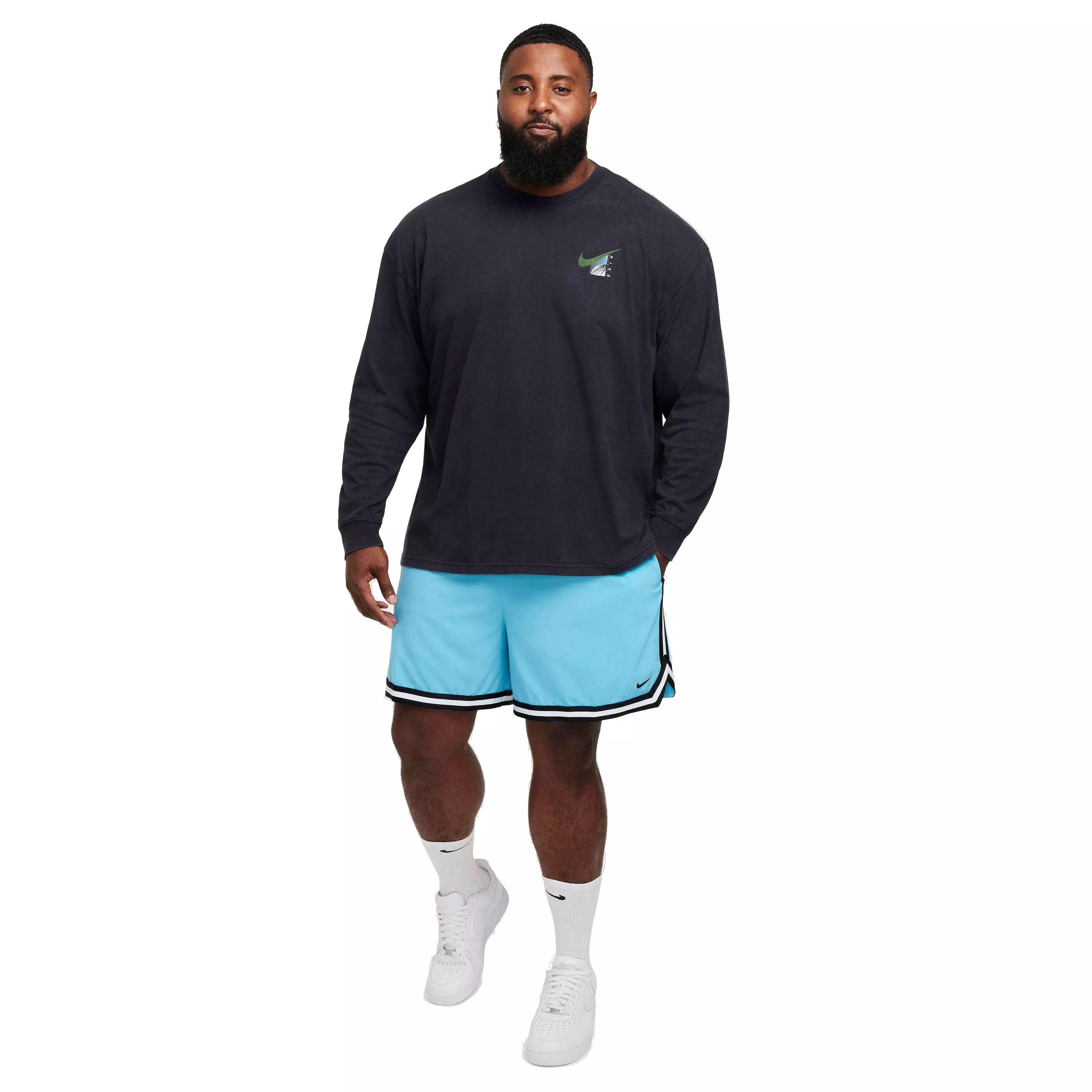 Nike Men's Max90 Long Sleeve Basketball T-Shirt - BLACK