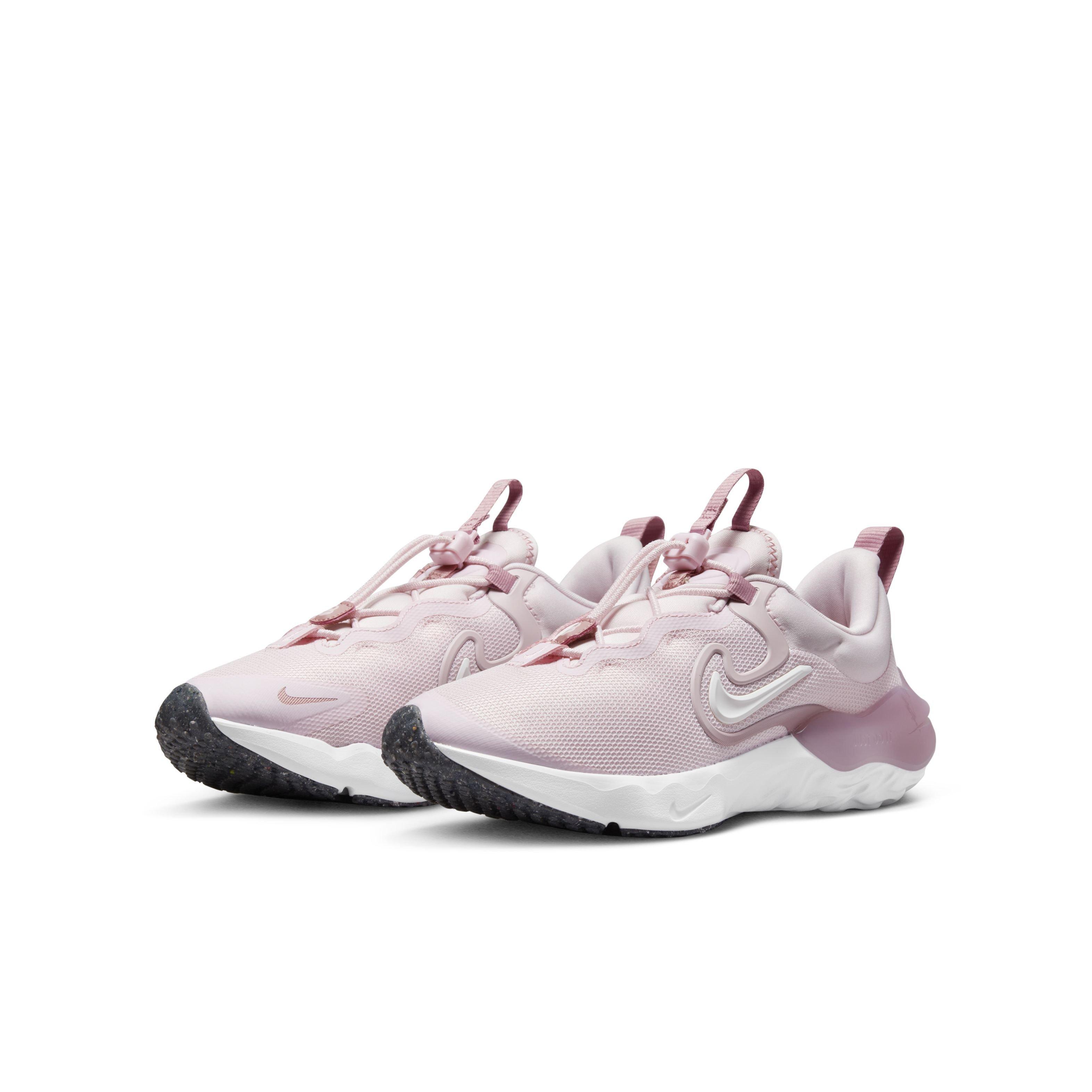 Nike Run Flow Grade School Girls' "Pink Foam/White/Elemental Pink" Running Shoe