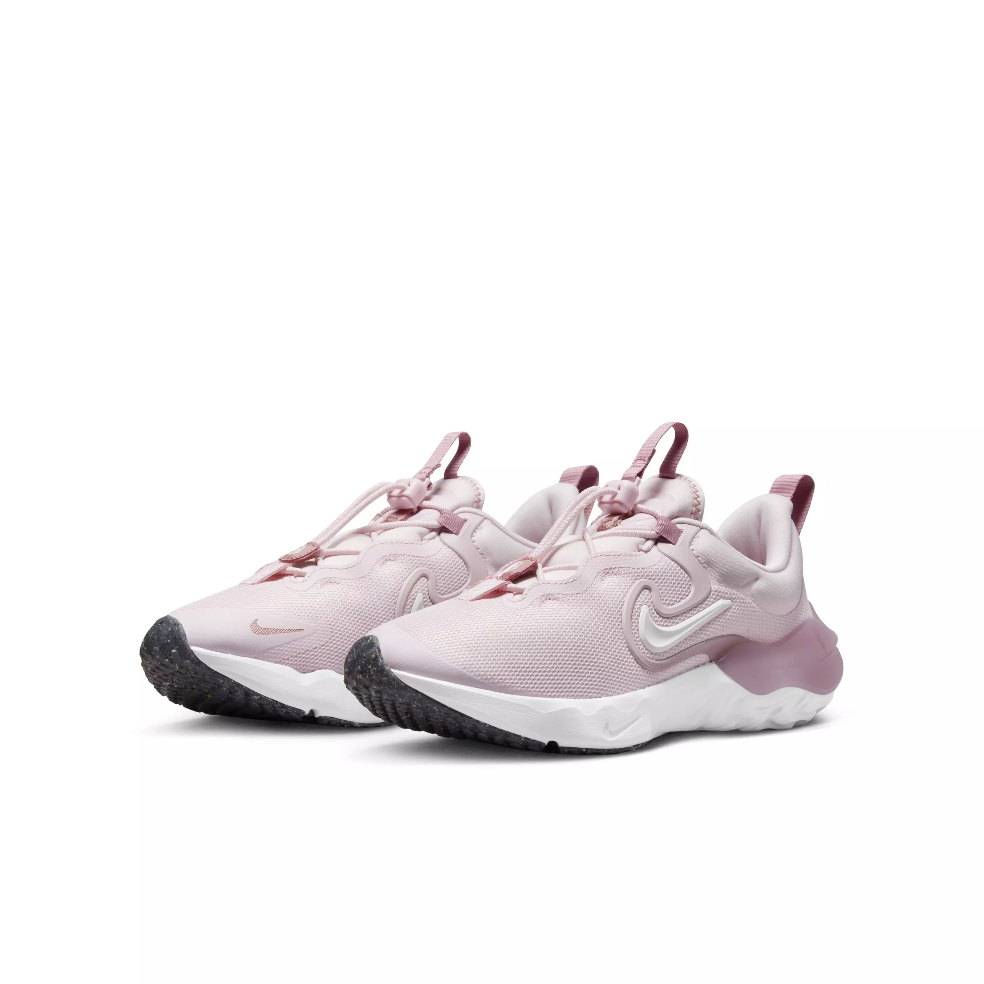 Nike Run Flow "Pink Foam/White/Elemental Pink" Grade School Girls' Running Shoe - PINK/WHITE/PINK
