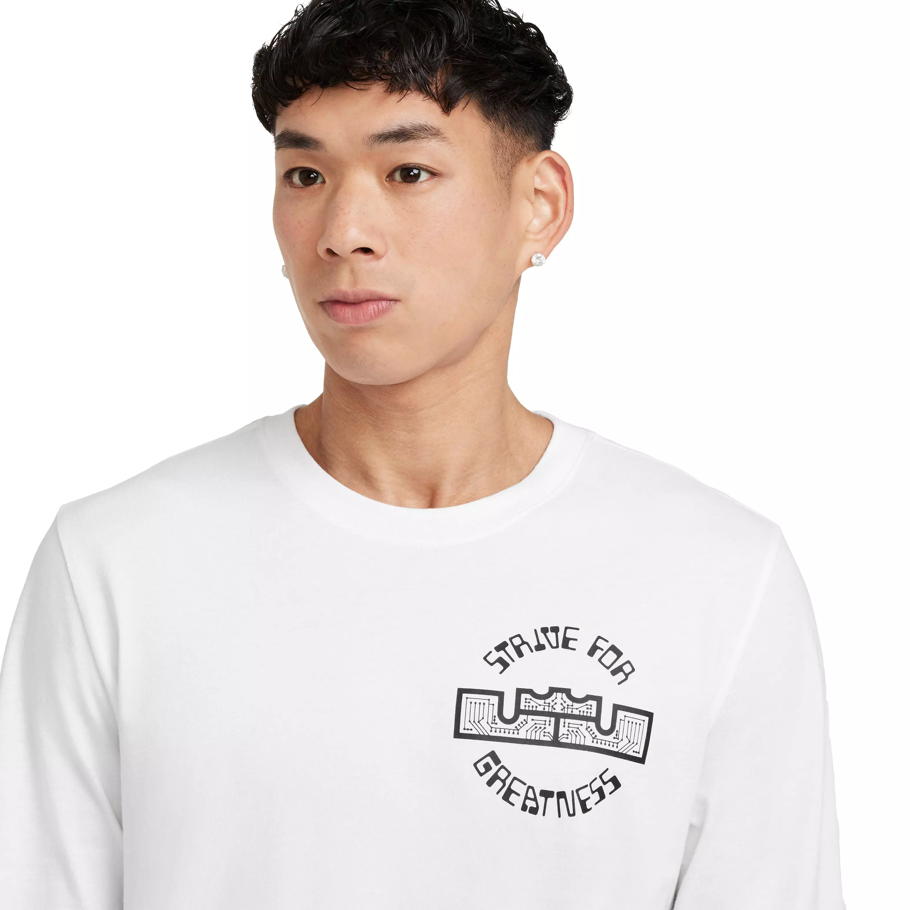 Nike Men's LeBron Max90 Long Sleeve Basketball T-Shirt - WHITE