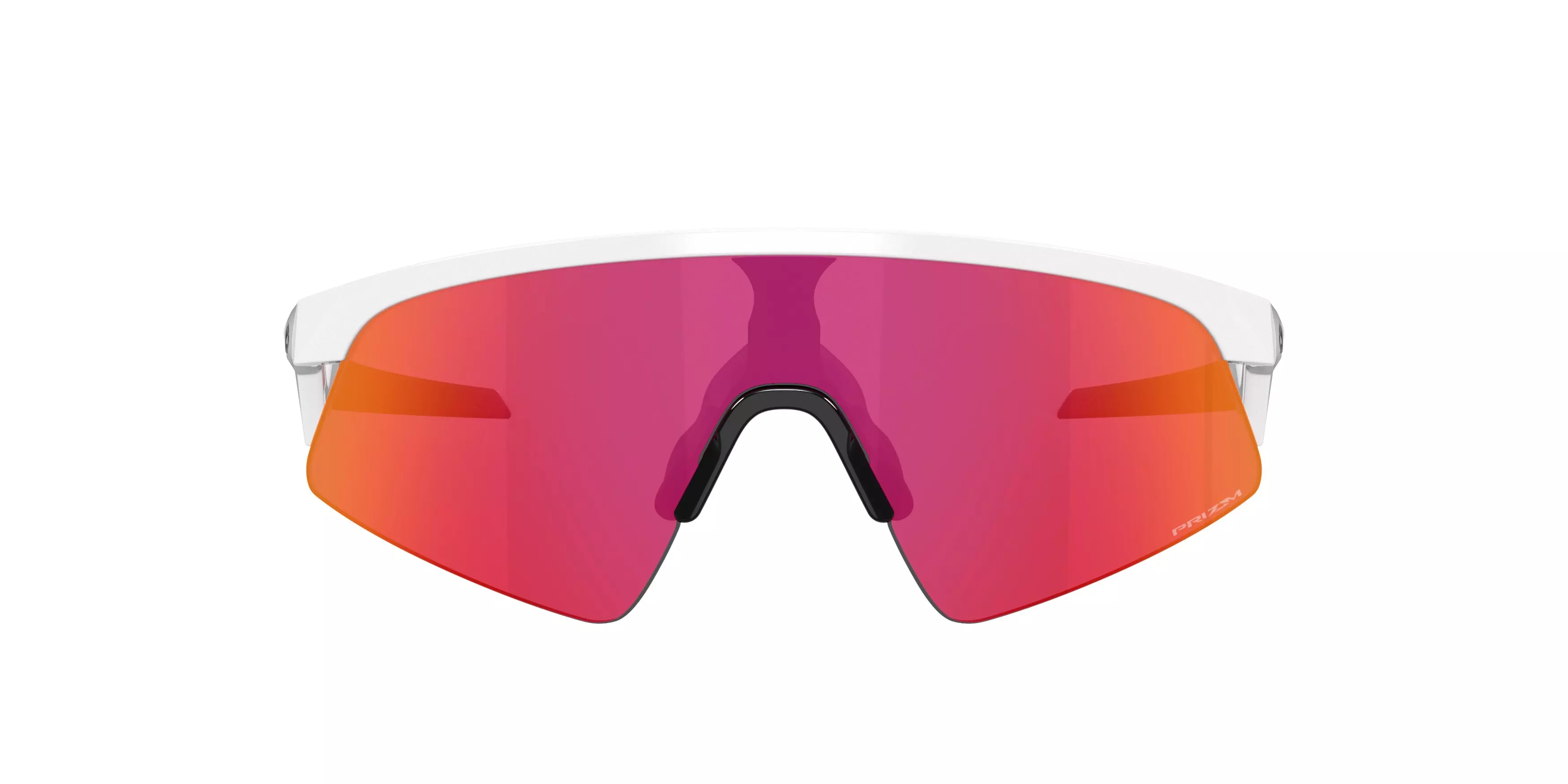 Oakley Youth Resistor Sweep Prizm Field Sunglasses - Polished White - WHITE/RED