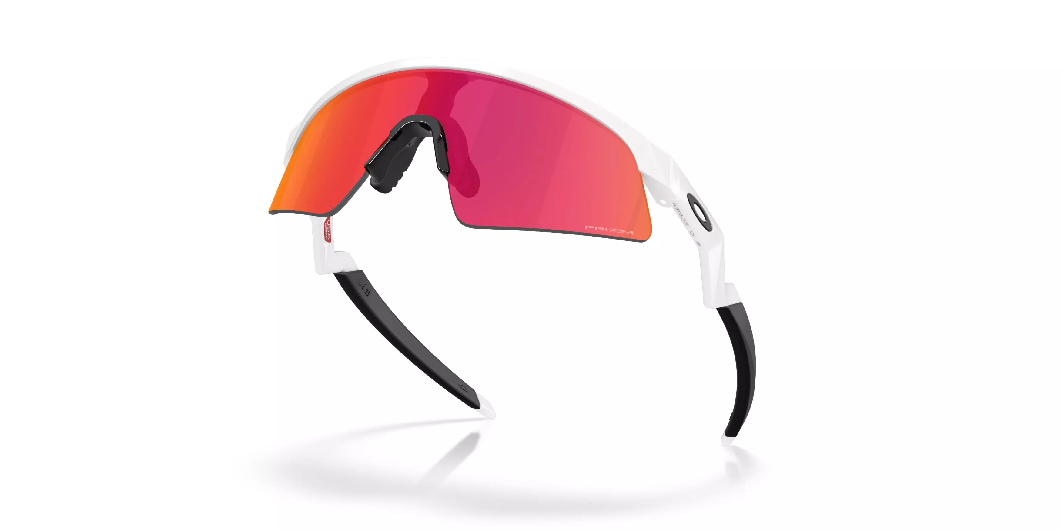 Oakley Youth Resistor Sweep Prizm Field Sunglasses - Polished White - WHITE/RED