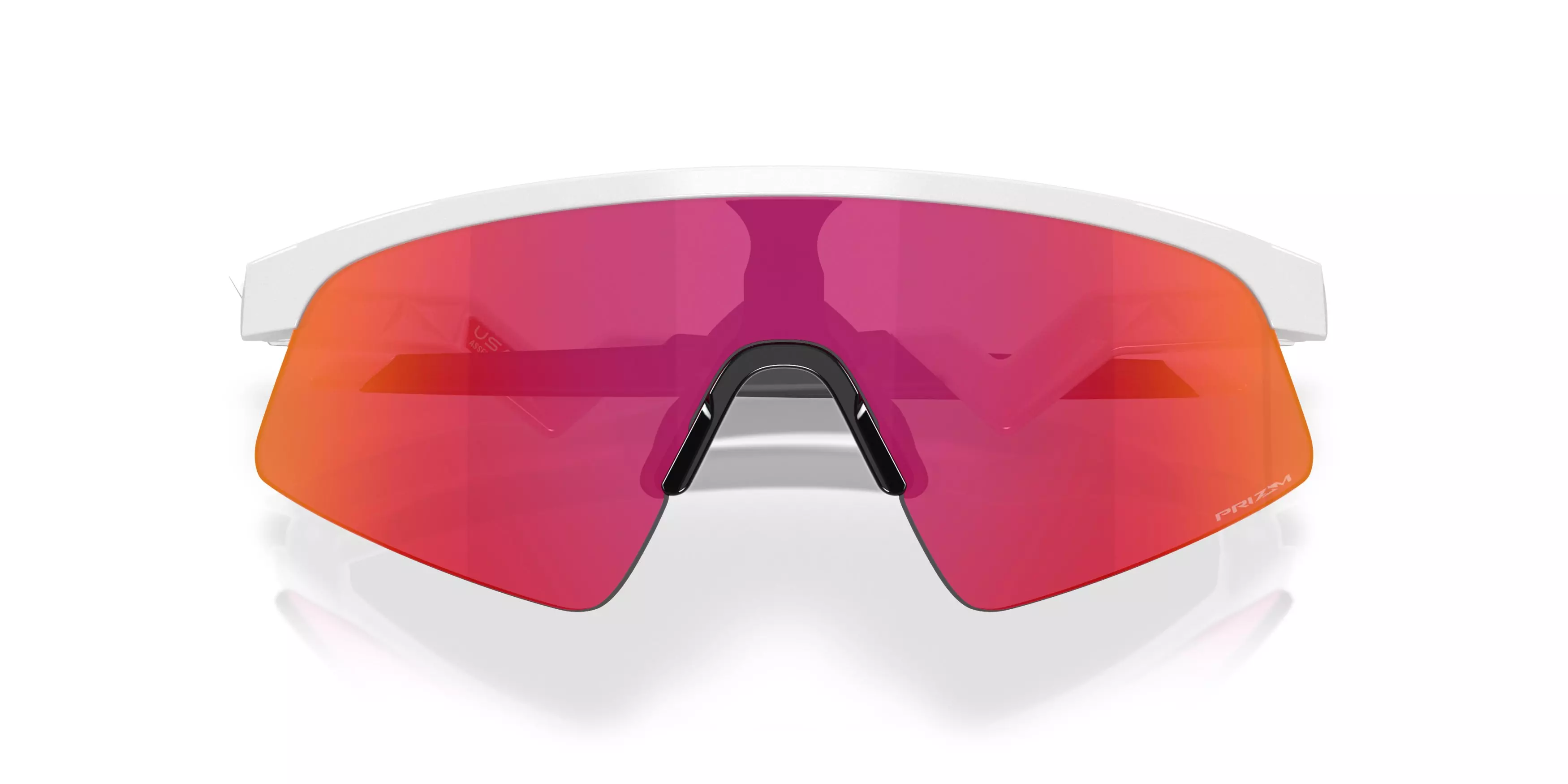 Oakley Youth Resistor Sweep Prizm Field Sunglasses - Polished White - WHITE/RED