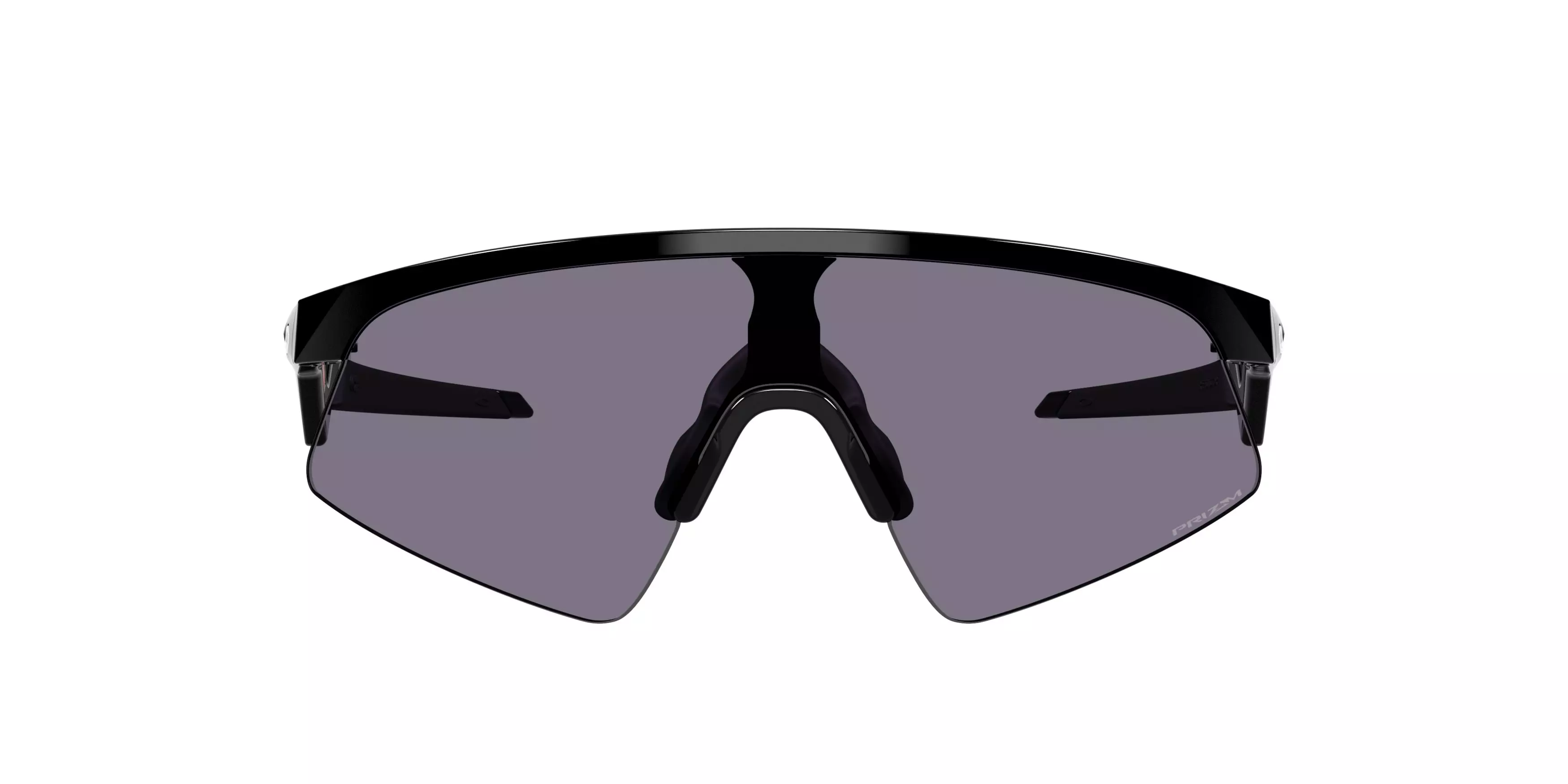 Oakley Youth Resistor Sweep Prizm Grey Sunglasses - Polished Black - BLACK/GREY