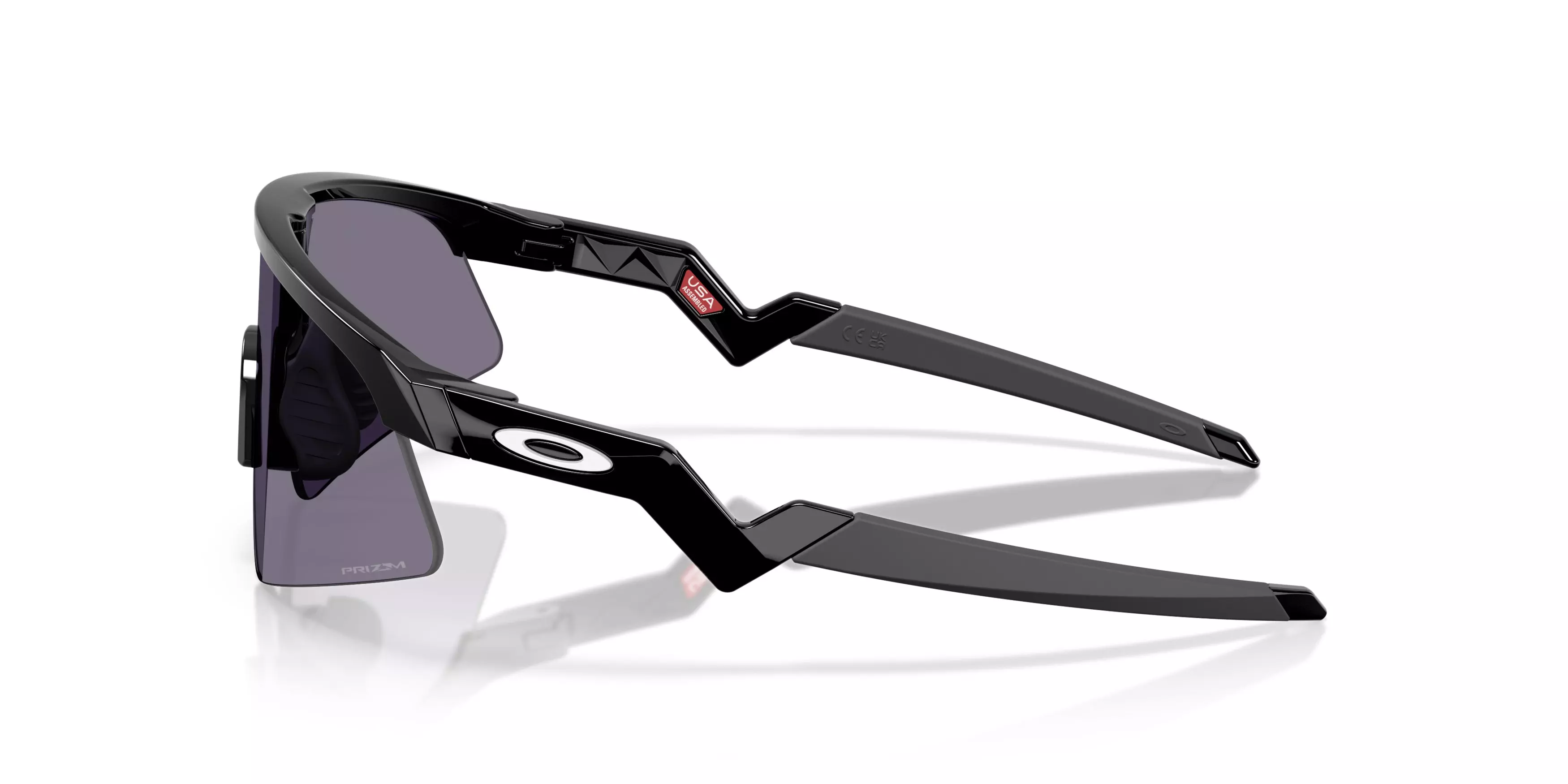 Oakley Youth Resistor Sweep Prizm Grey Sunglasses - Polished Black - BLACK/GREY