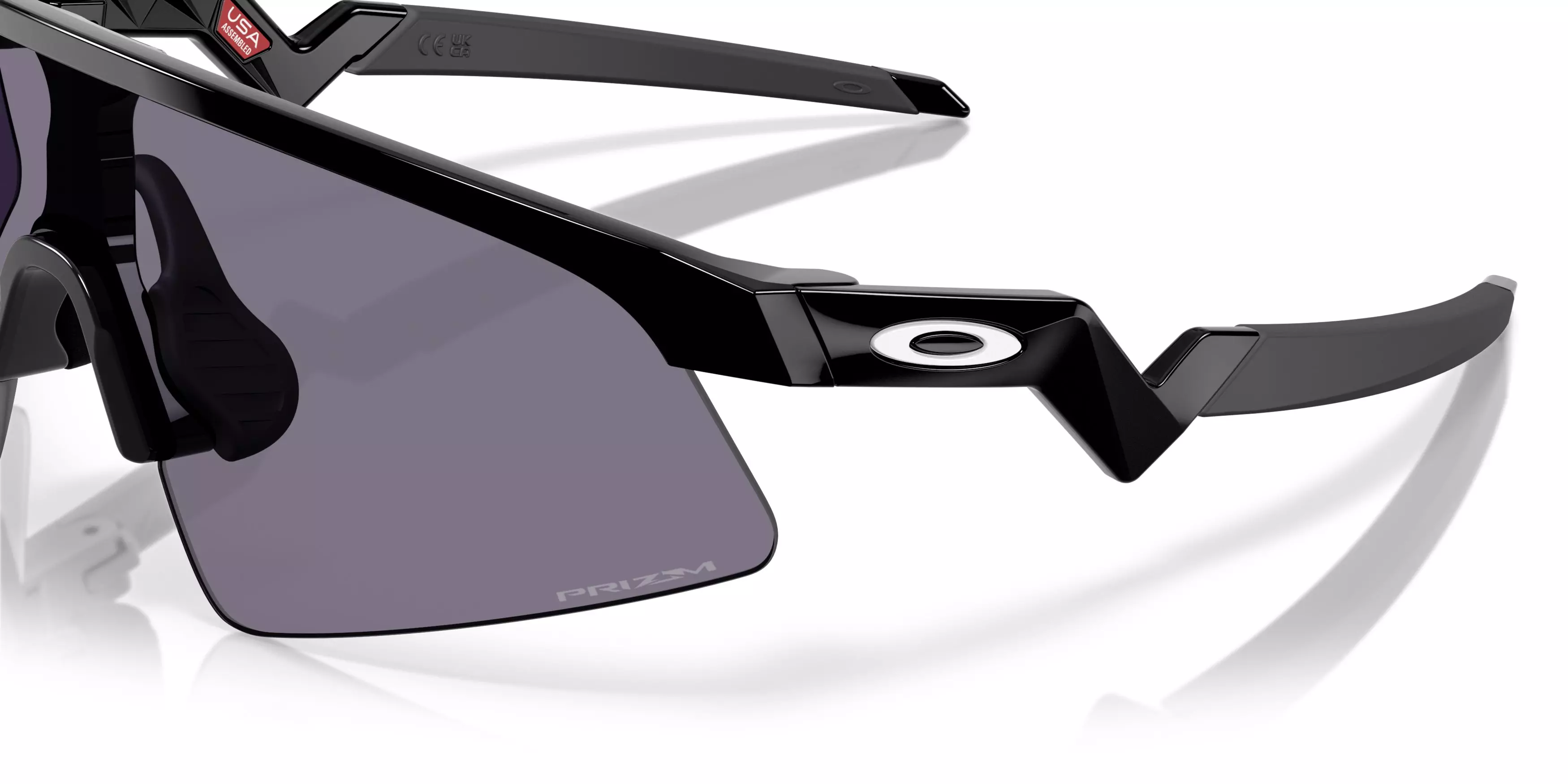Oakley Youth Resistor Sweep Prizm Grey Sunglasses - Polished Black - BLACK/GREY