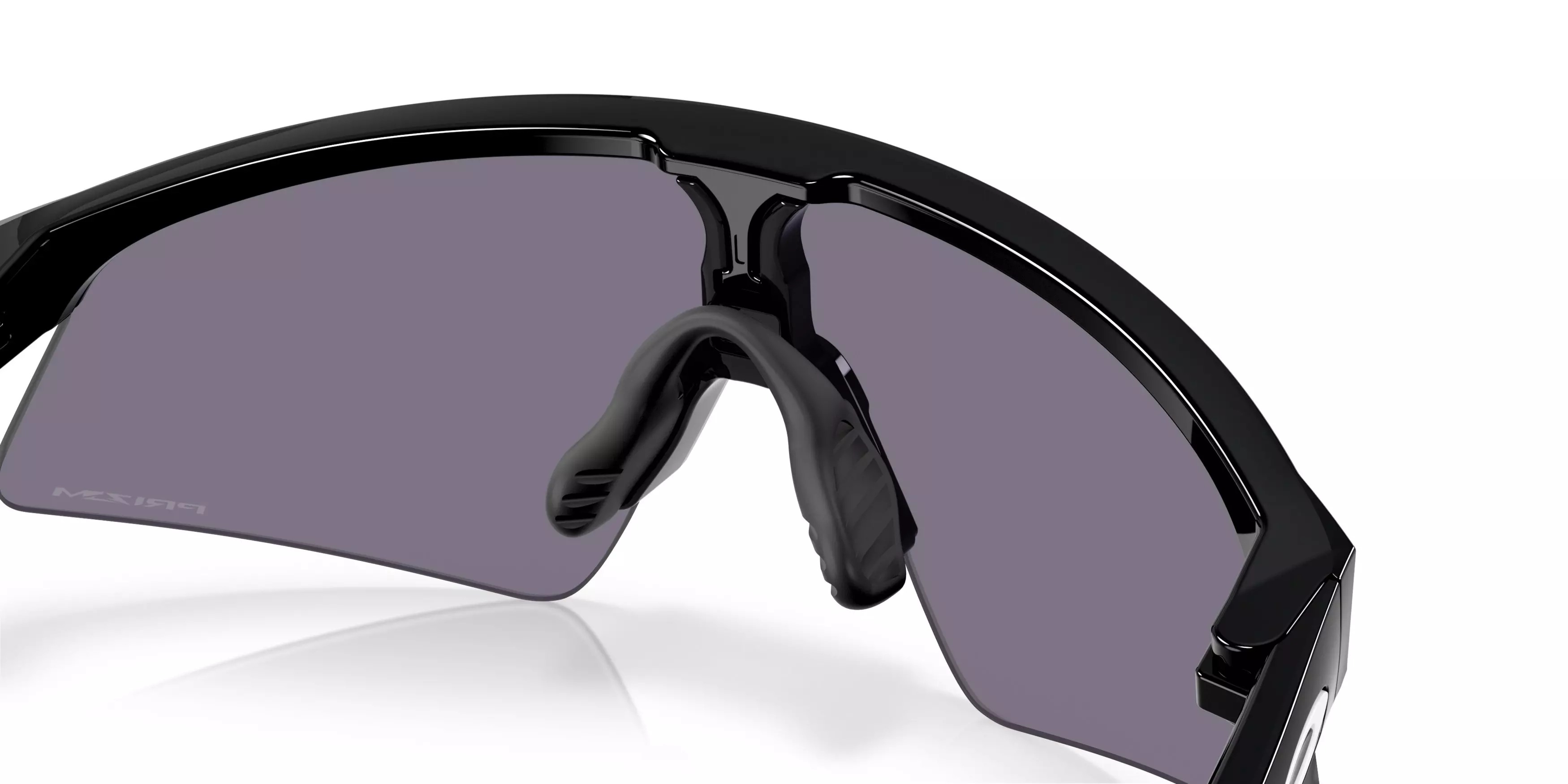 Oakley Youth Resistor Sweep Prizm Grey Sunglasses - Polished Black - BLACK/GREY