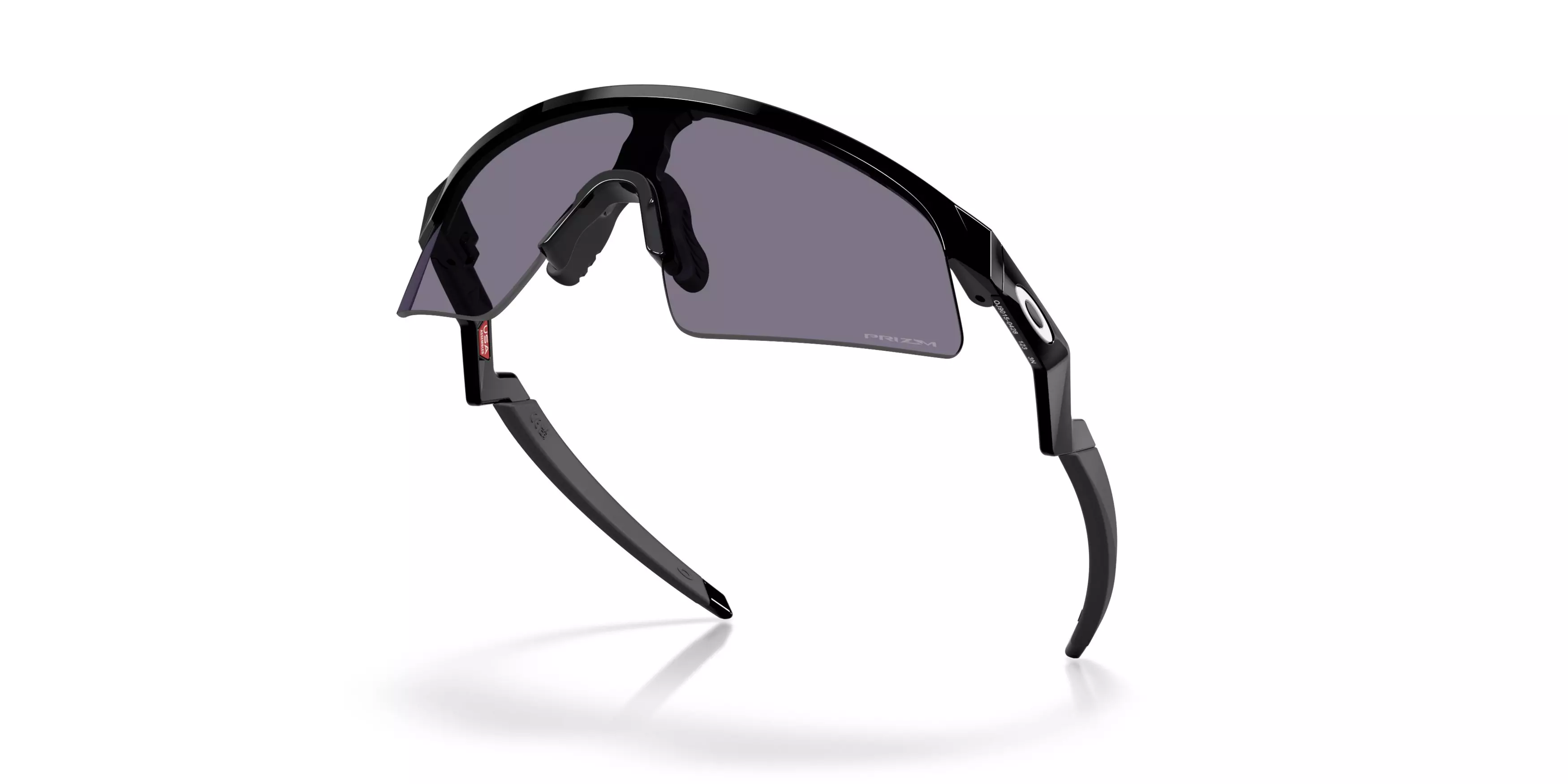 Oakley Youth Resistor Sweep Prizm Grey Sunglasses - Polished Black - BLACK/GREY
