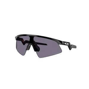 Oakley Youth Resistor Sweep Prizm Grey Sunglasses - Polished Black