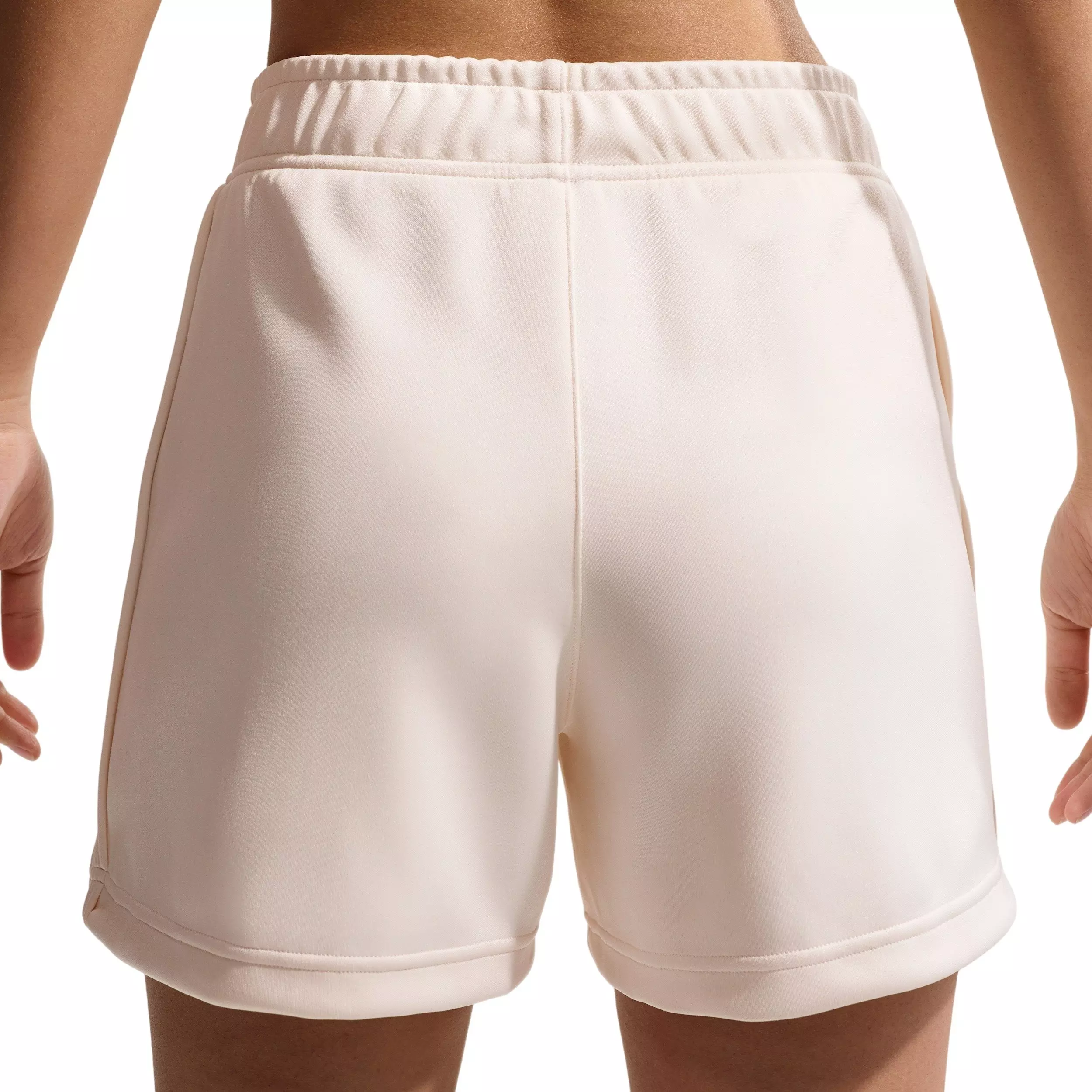 Nike Women's Sportswear Mid-Rise Poly Knit Track Shorts - CREAM