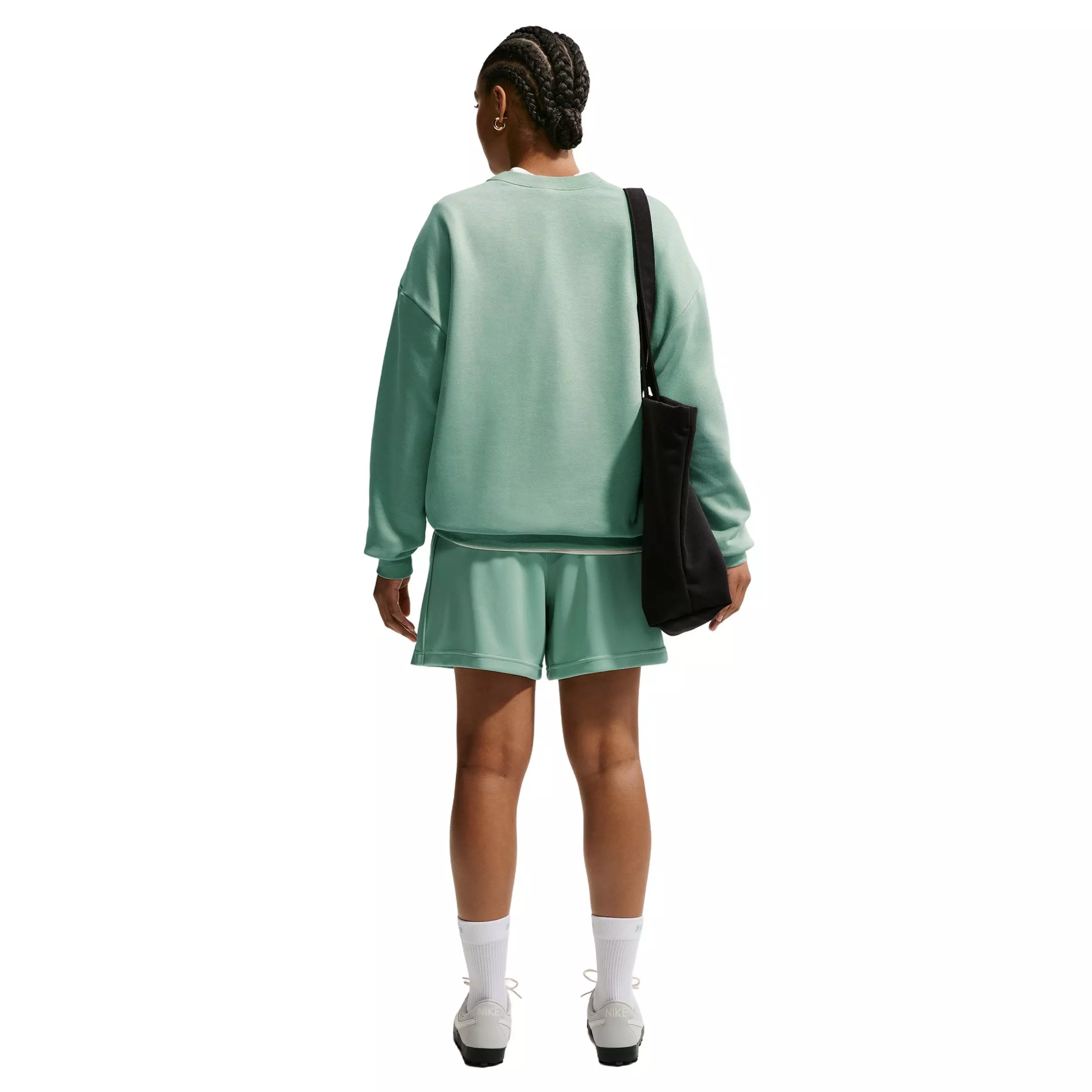 Nike Women's Sportswear Mid-Rise Poly Knit Track Shorts - GREEN