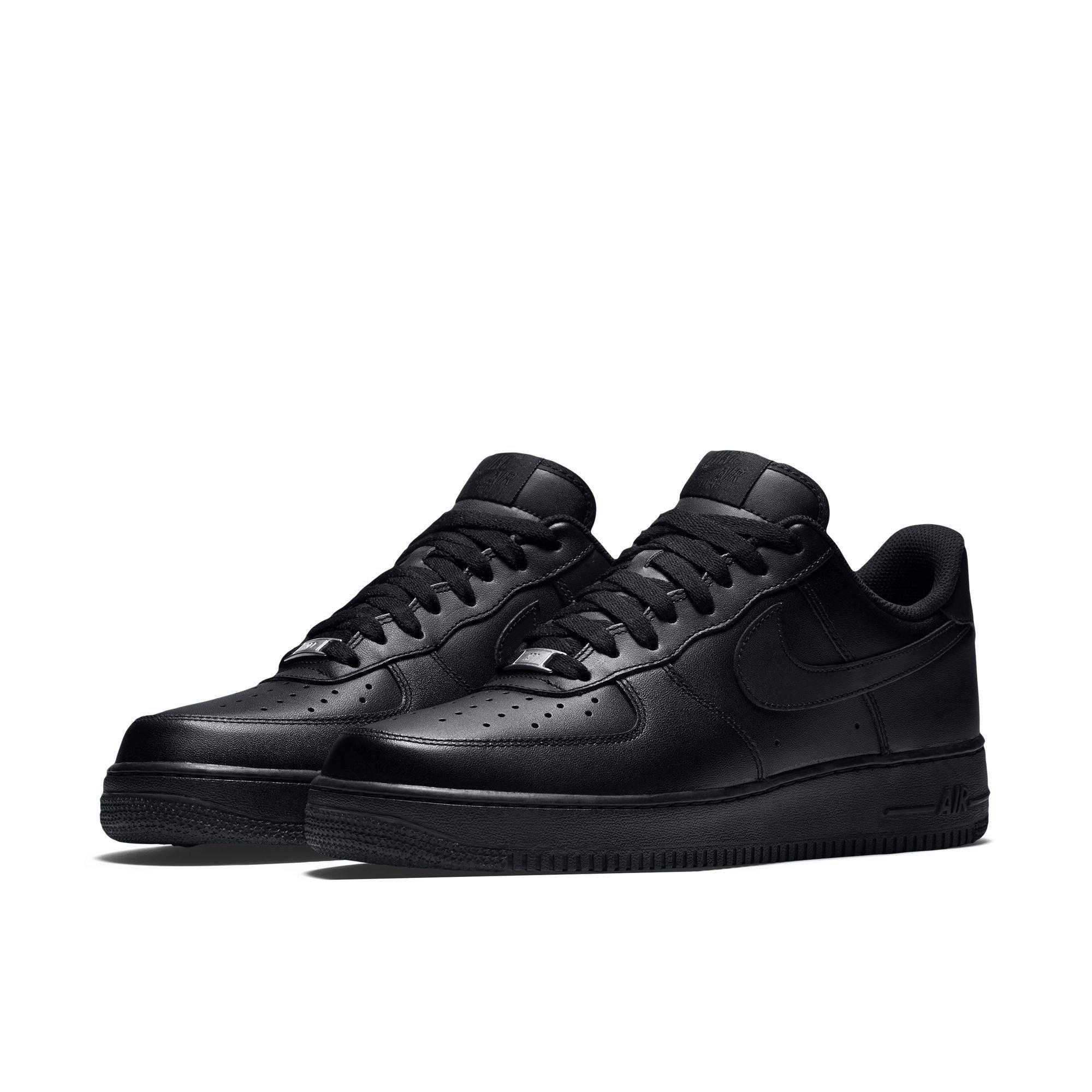Nike Air Force 1 Low Men's "Black" Basketball Shoes - BLACK Thumbnail View 3