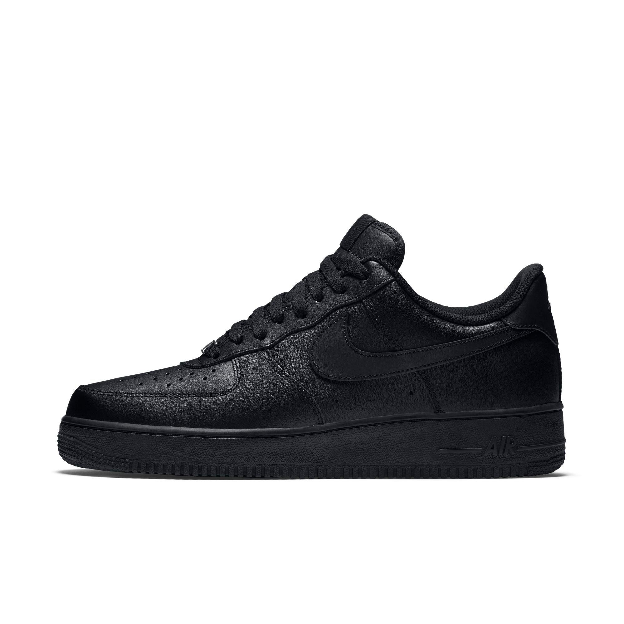 Nike Air Force 1 Low Men's "Black" Basketball Shoes - BLACK Thumbnail View 4