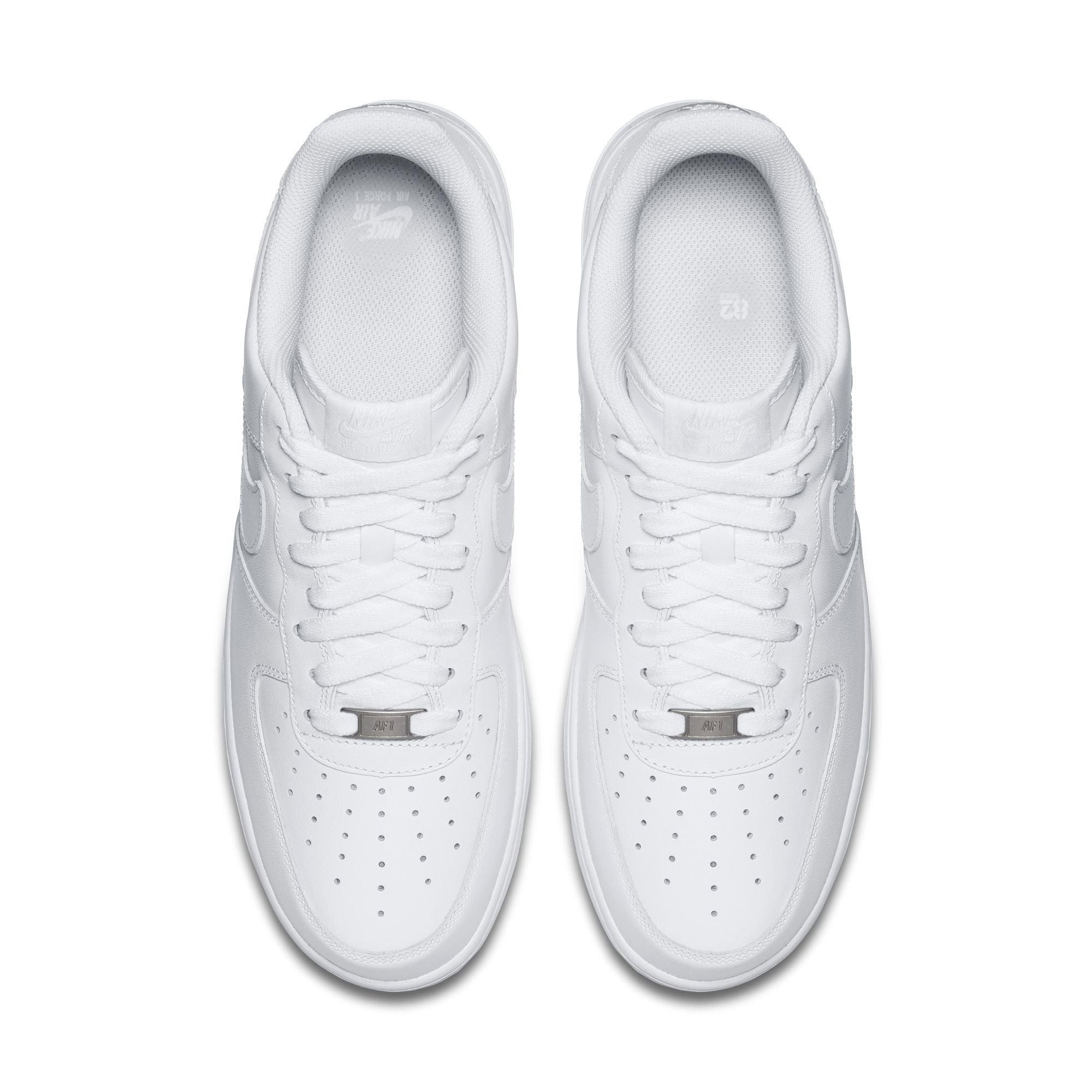 Nike Air Force 1 Low Men's "White" Basketball Shoes - WHITE Thumbnail View 4