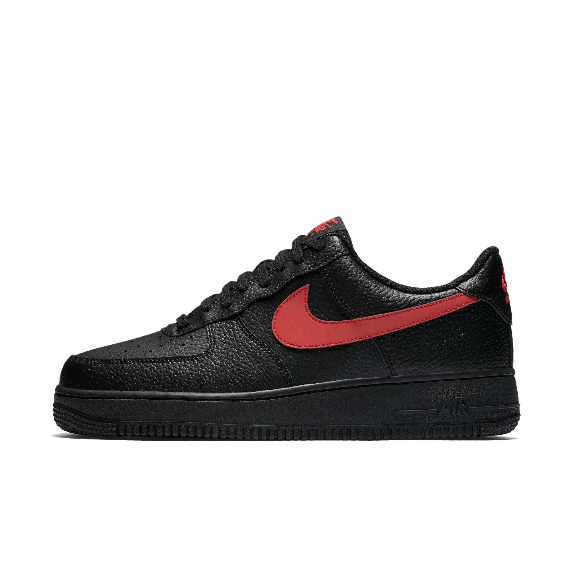 black n red air force ones