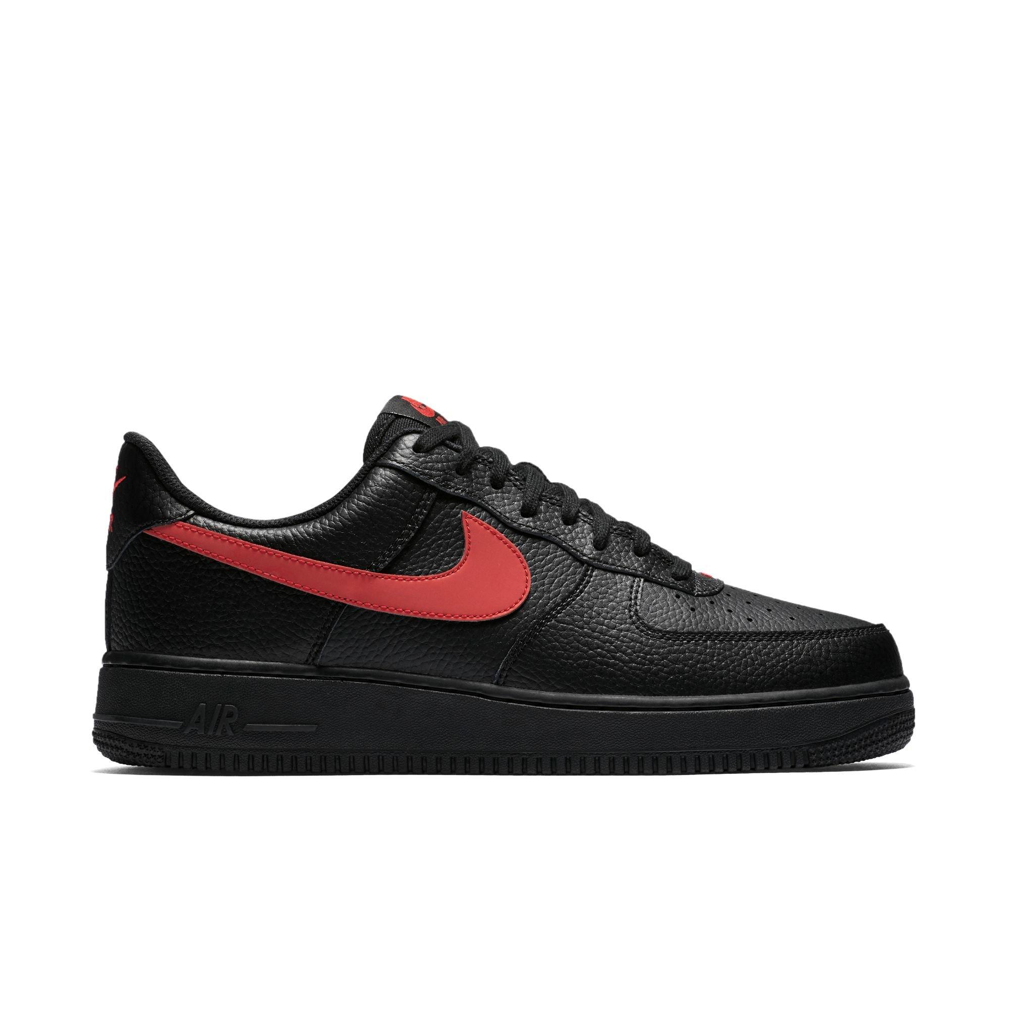 air force 1 red and black low