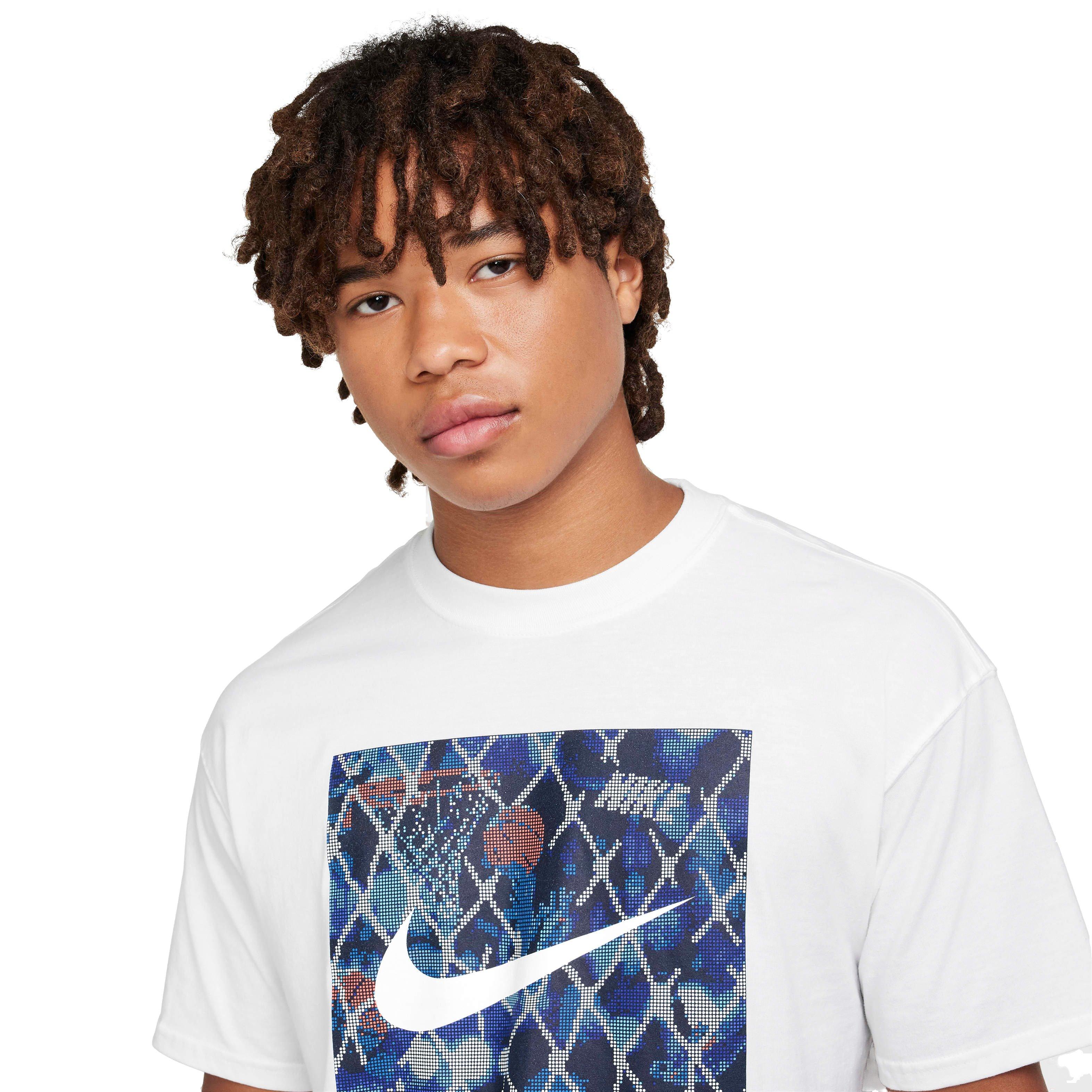 Nike Men's Max90 Basketball Tee - WHITE Thumbnail View 3