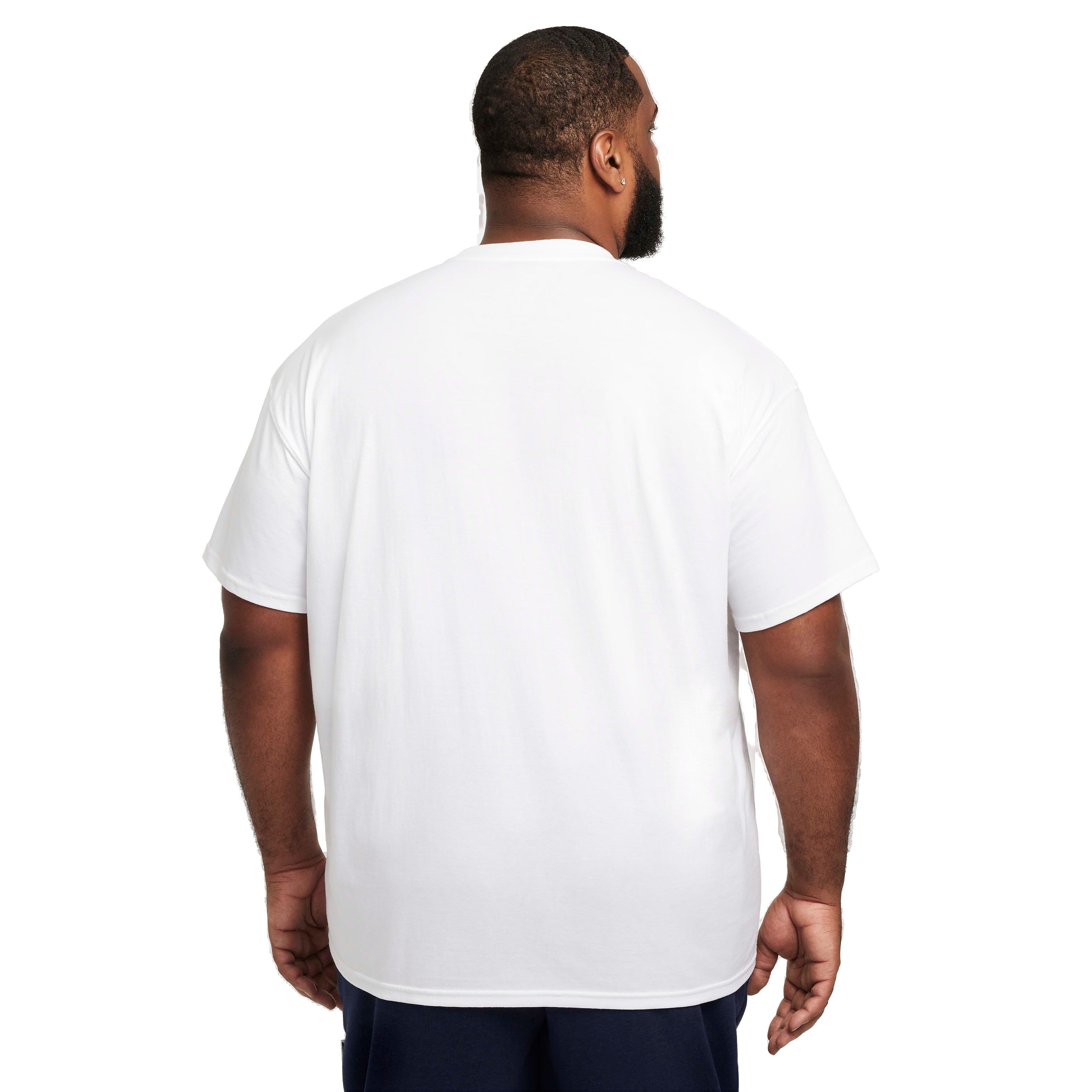 Nike Men's Max90 Basketball Tee - WHITE Thumbnail View 7