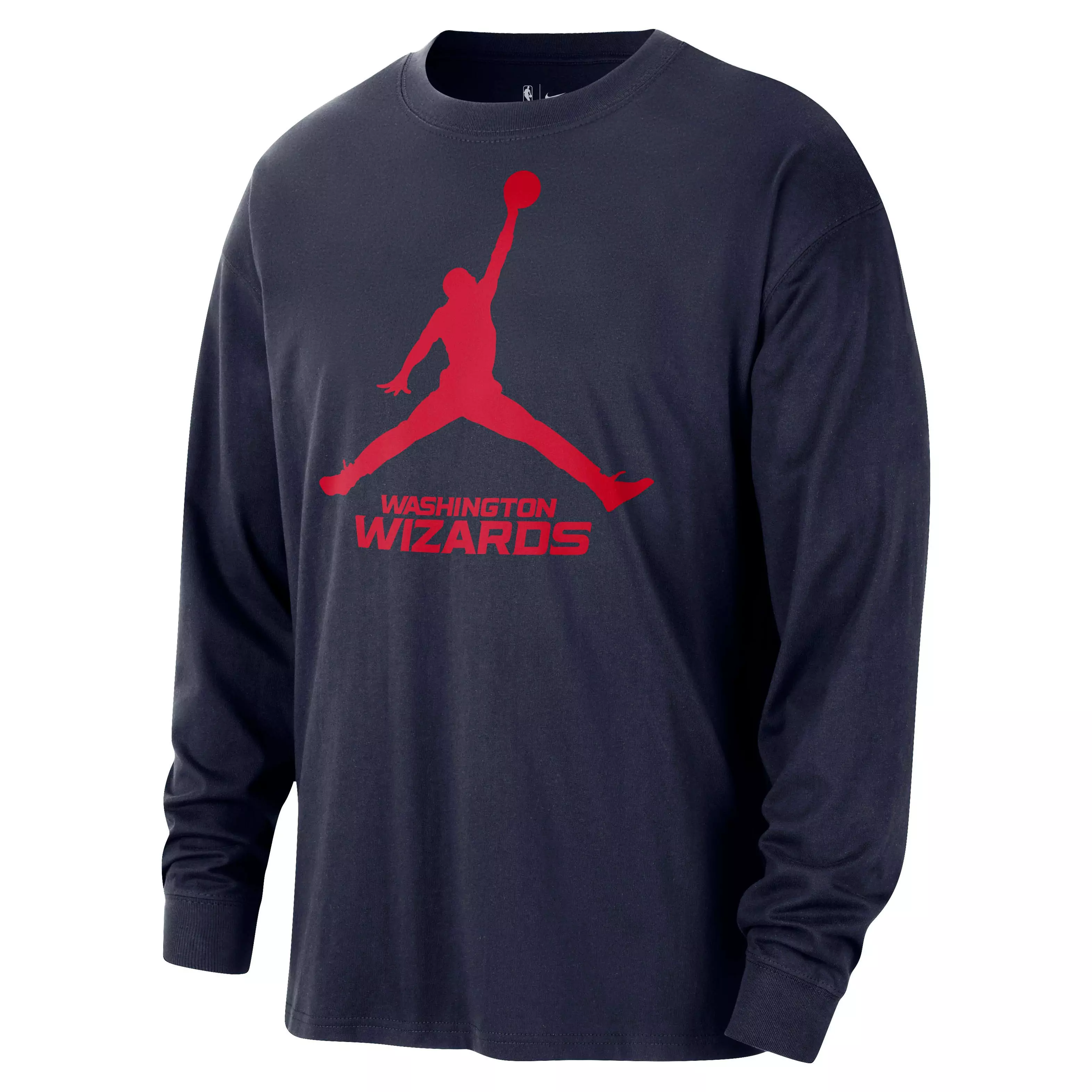 Jordan Men's Washington Wizards Essential NBA Long-Sleeve T-Shirt - Navy - NAVY