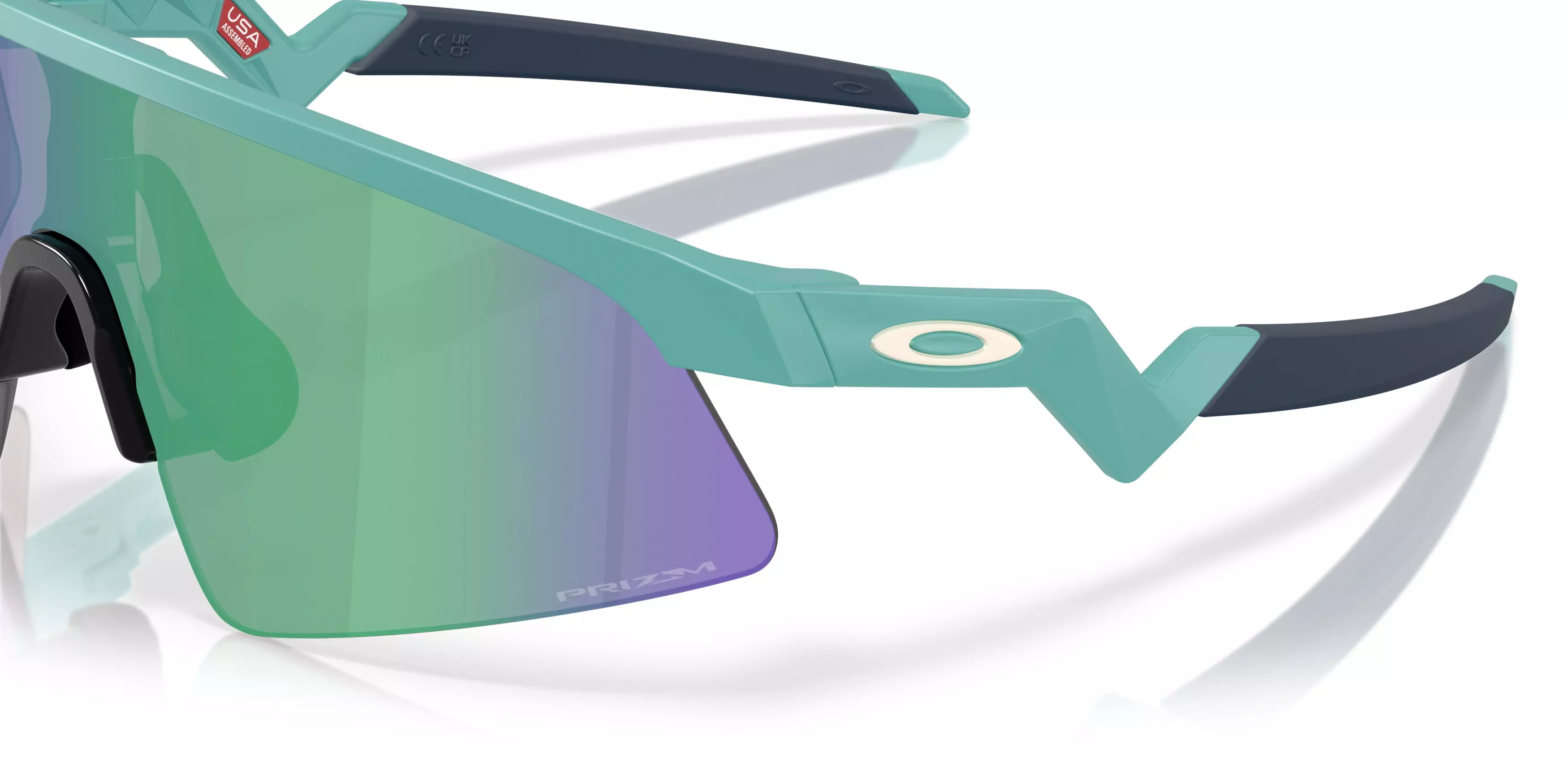 Oakley Resistor Sweep Sunglasses (Youth Fit) - Prizm Jade Lenses and Matte Pacific Frame - BLUE/GREEN