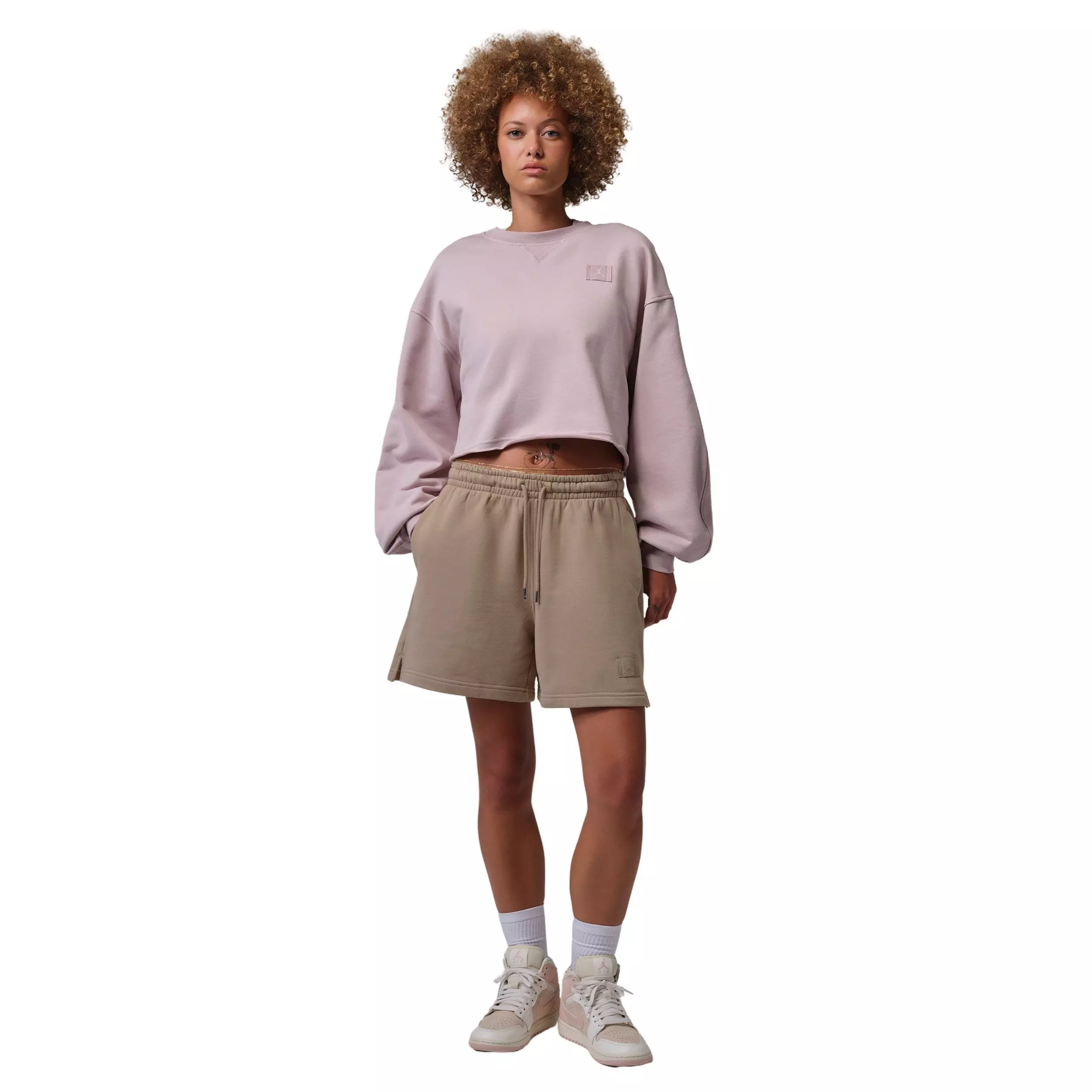 Jordan Women's Flight Fleece Shorts - KHAKI