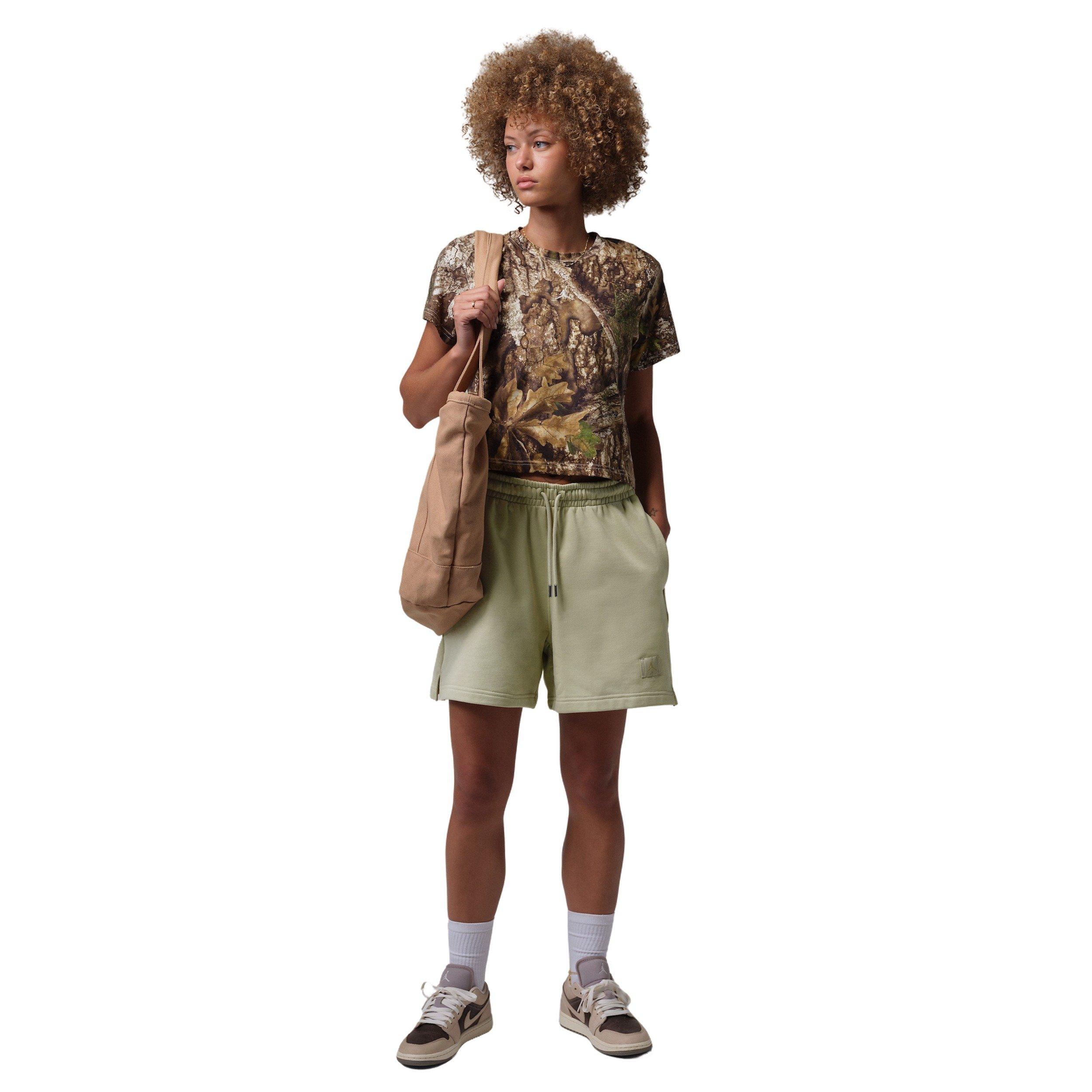 Jordan Women's Flight Fleece Shorts - OLIVE Thumbnail View 7