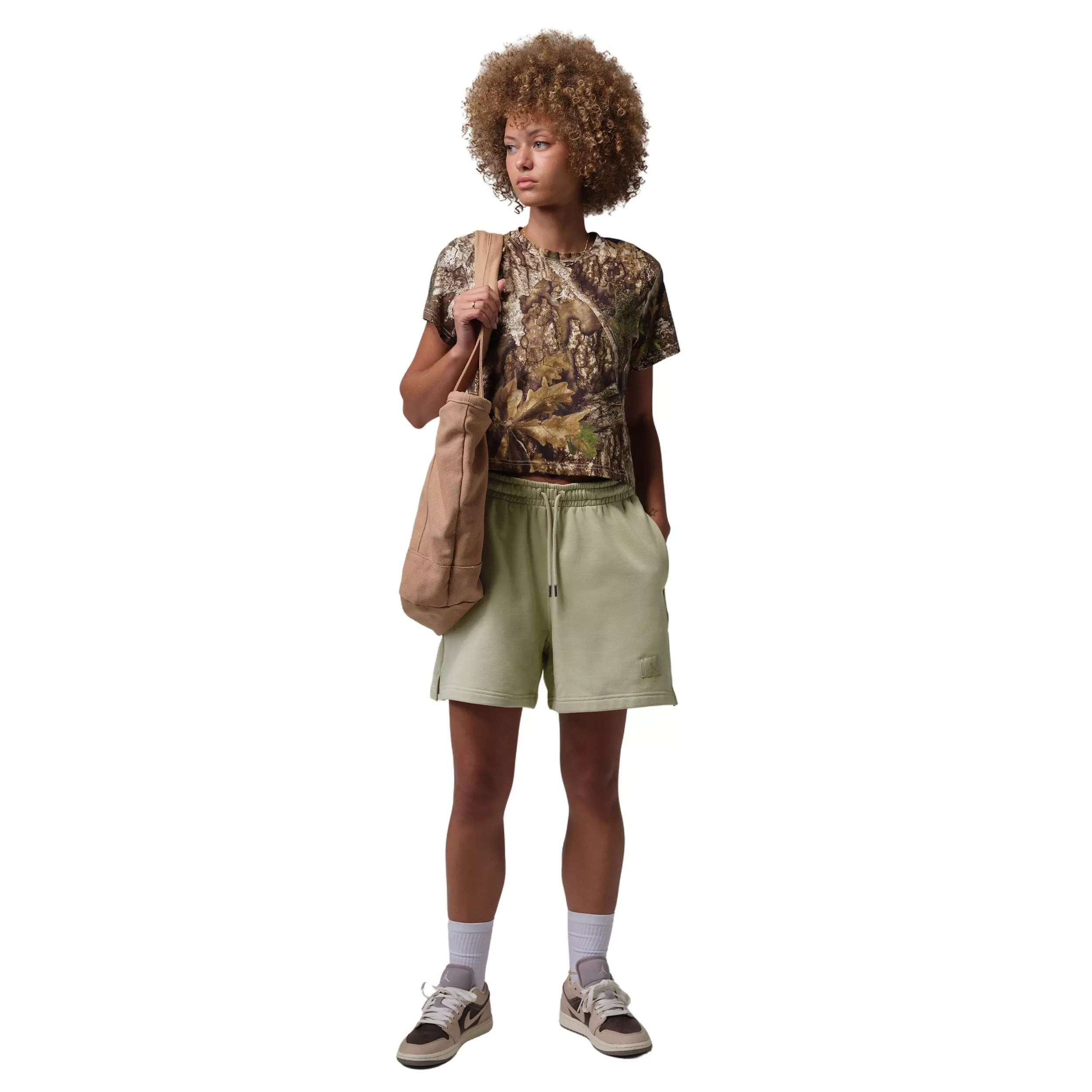 Jordan Women's Flight Fleece Shorts - OLIVE