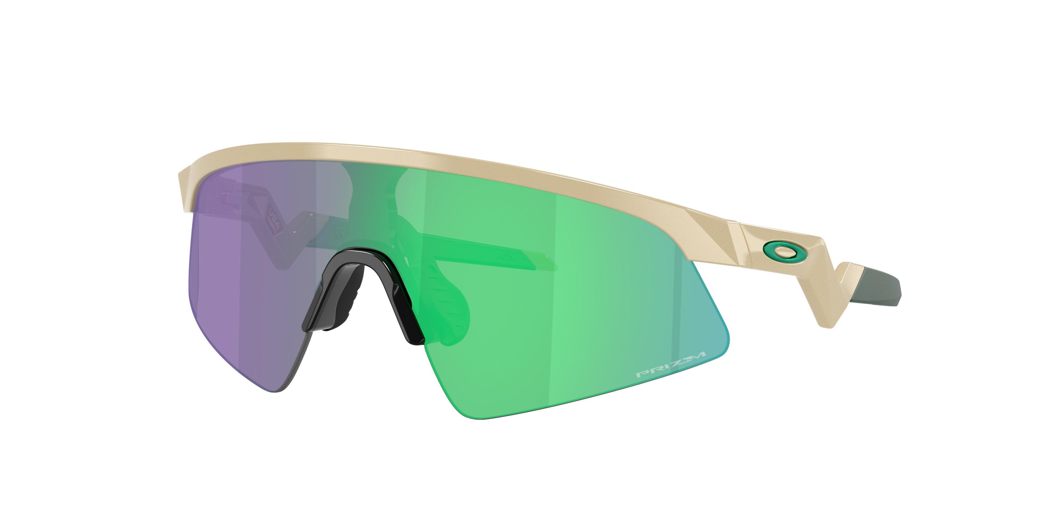 Oakley Youth Resistor Sweep Prizm Jade Sunglasses Desert Tan - TAN/GREEN Thumbnail View 1