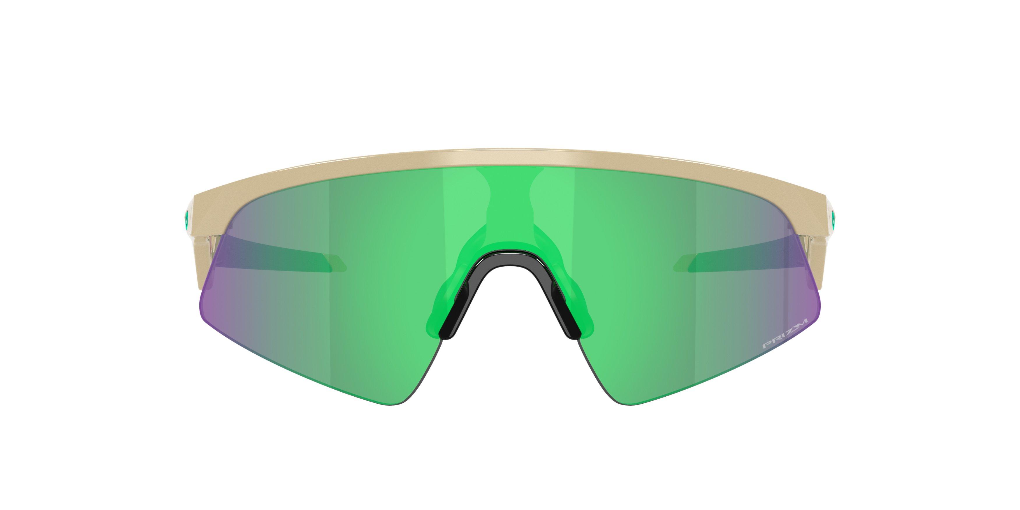Oakley Youth Resistor Sweep Prizm Jade Sunglasses Desert Tan - TAN/GREEN Thumbnail View 2