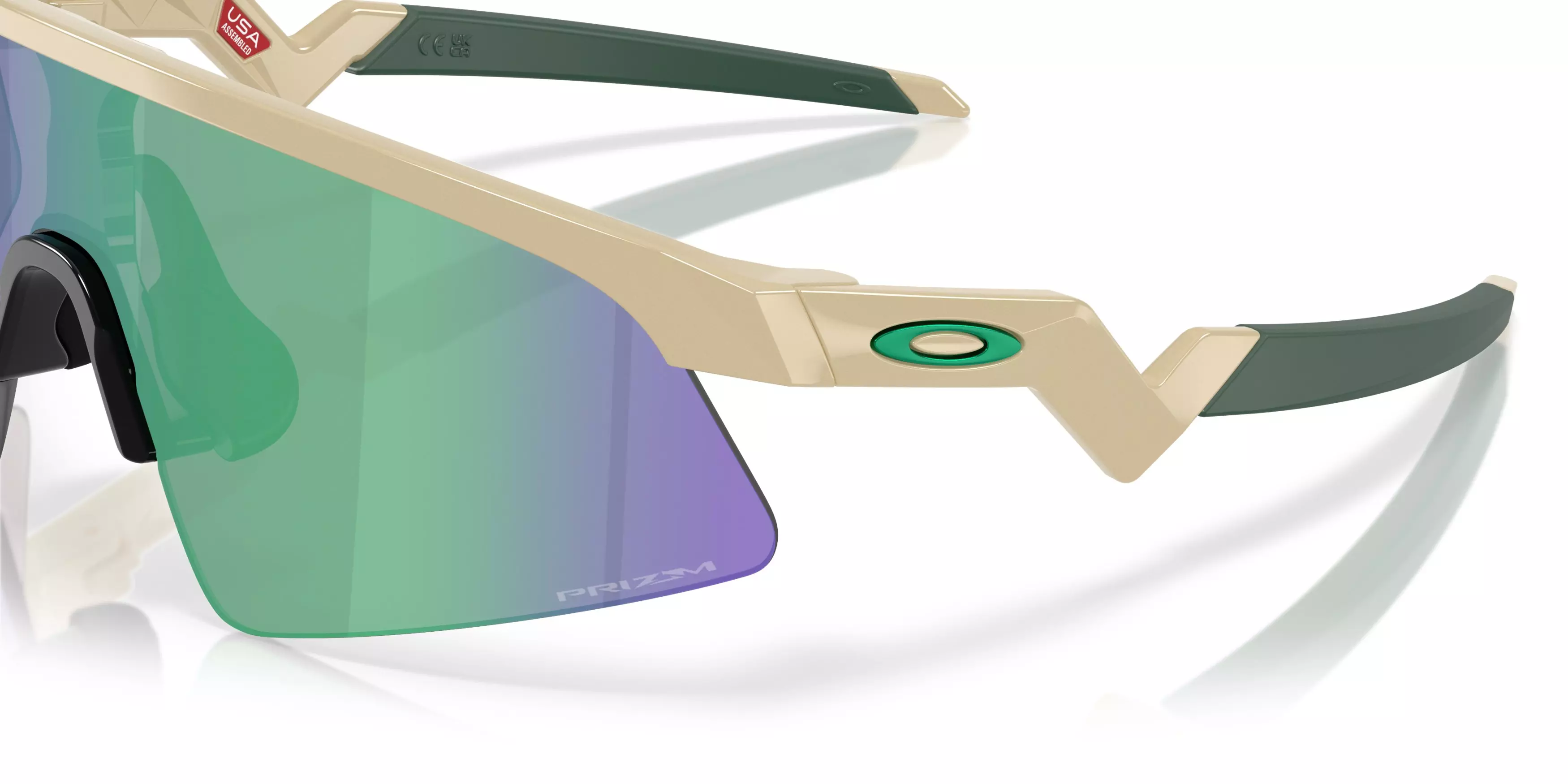 Oakley Youth Resistor Sweep Prizm Jade Sunglasses Desert Tan - TAN/GREEN