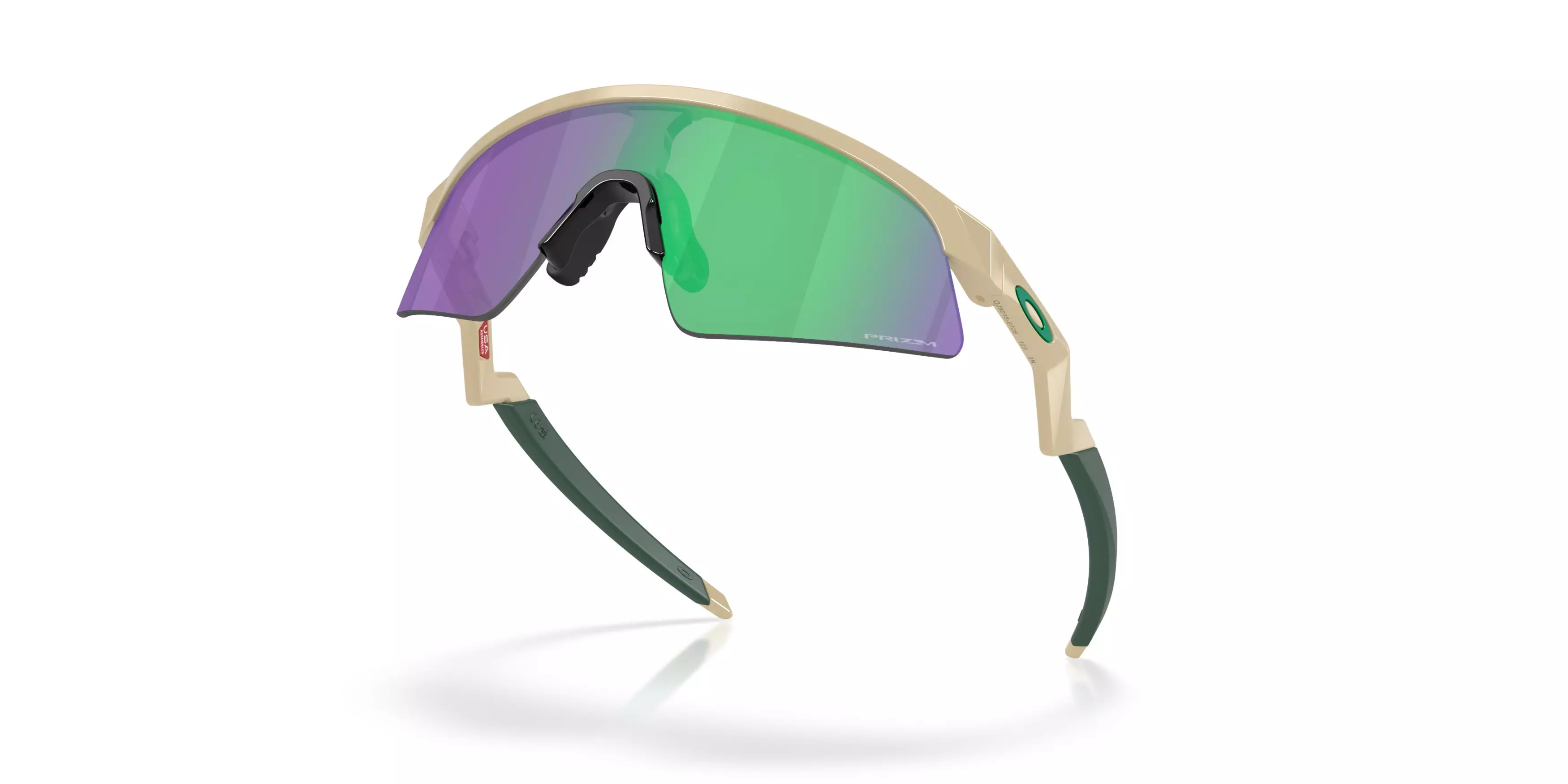 Oakley Youth Resistor Sweep Prizm Jade Sunglasses Desert Tan - TAN/GREEN