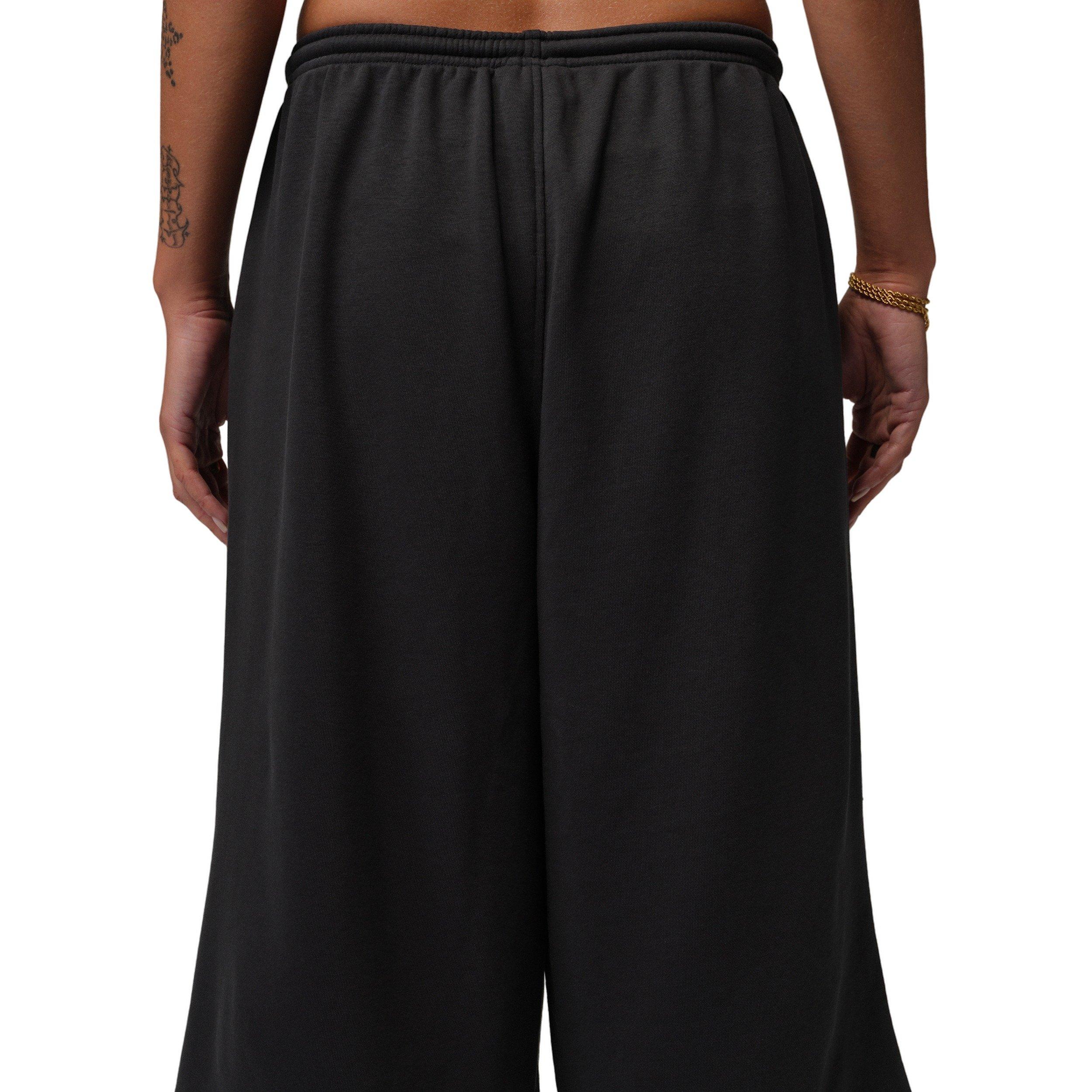 Jordan Women's Brooklyn Fleece French Terry Big Shorts - BLACK Thumbnail View 2