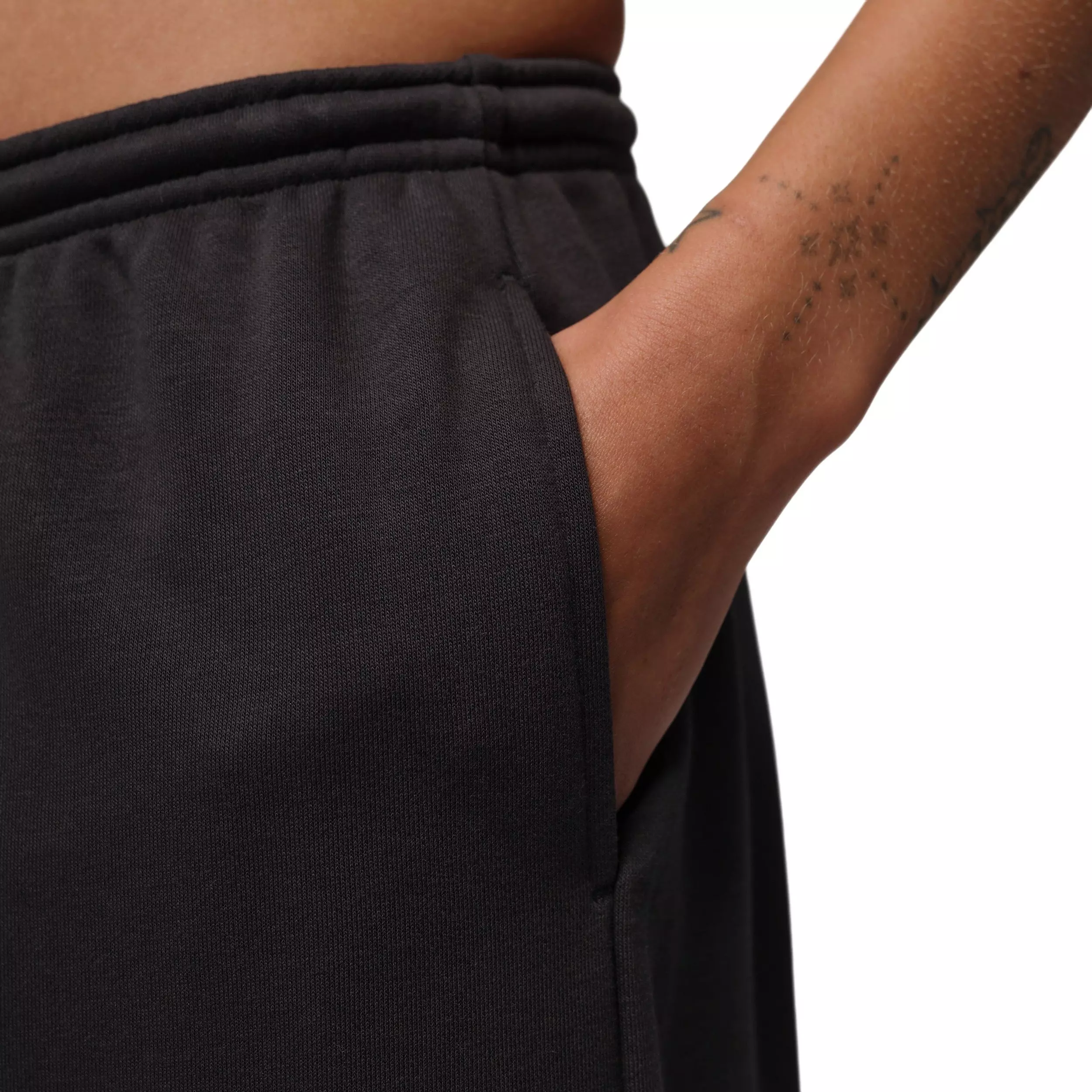 Jordan Women's Brooklyn Fleece French Terry Big Shorts - BLACK