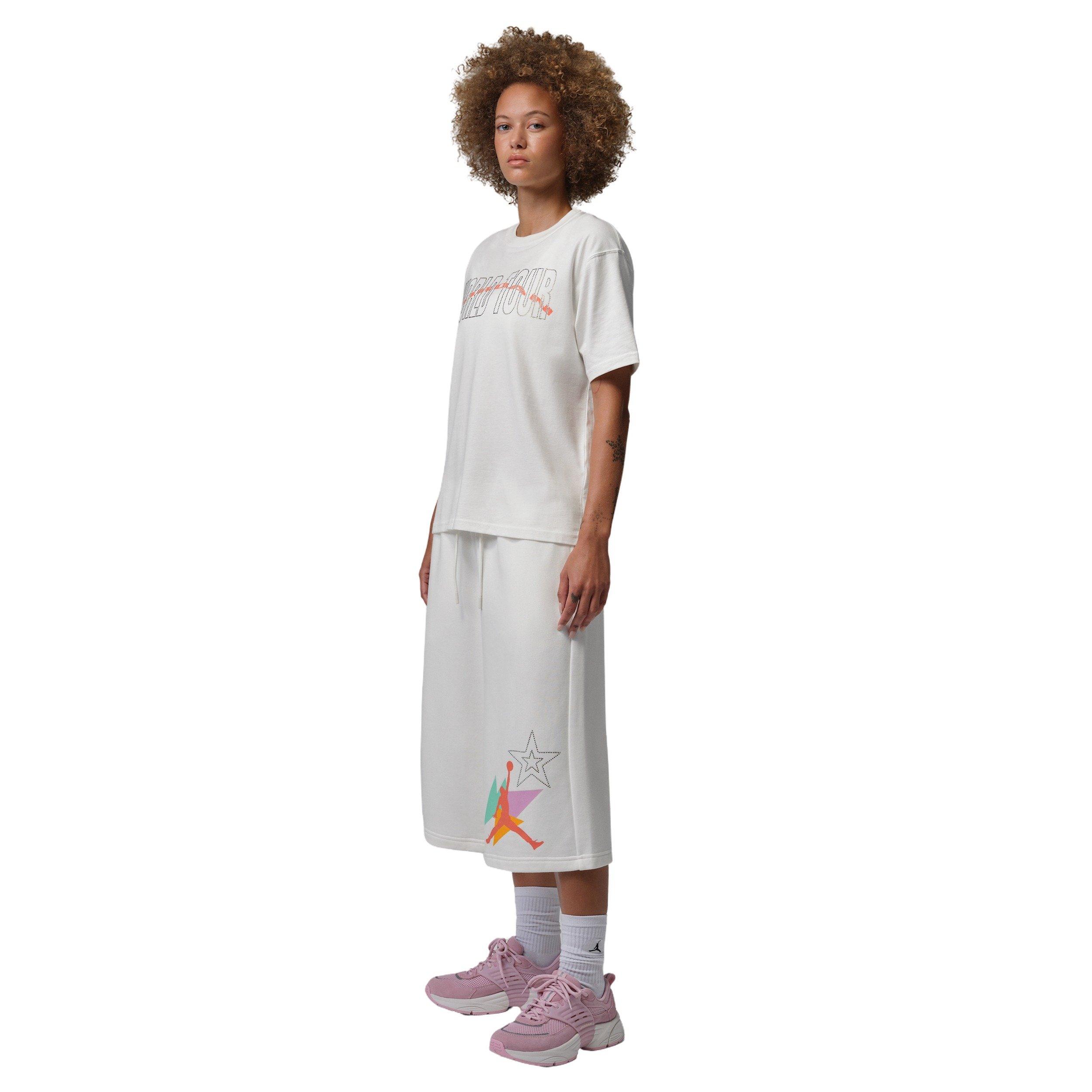 Jordan Women's Brooklyn Fleece French Terry Big Shorts - SAIL Thumbnail View 6