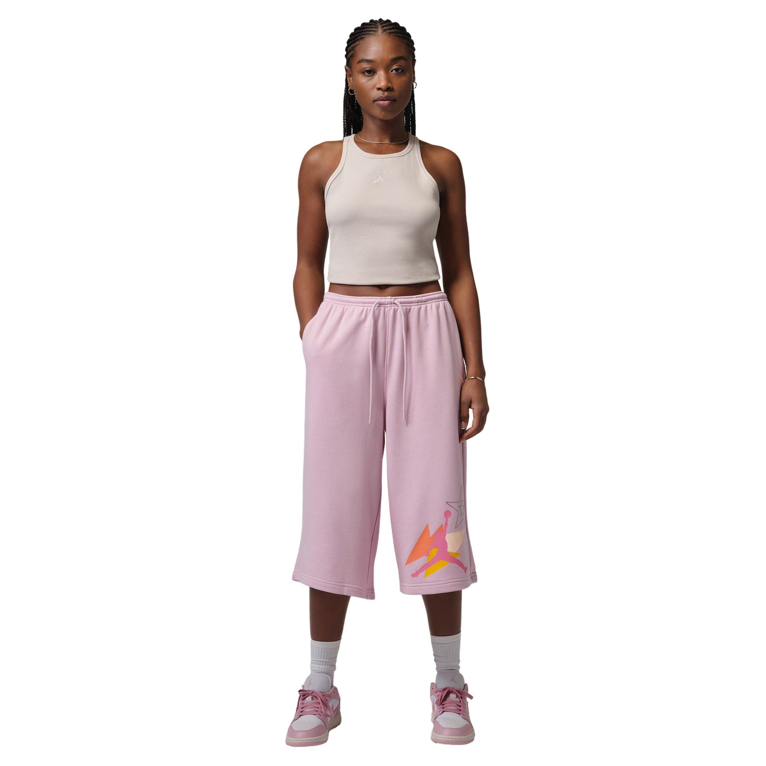 Jordan Women's Brooklyn Fleece French Terry Big Shorts - LIGHT PINK Thumbnail View 5