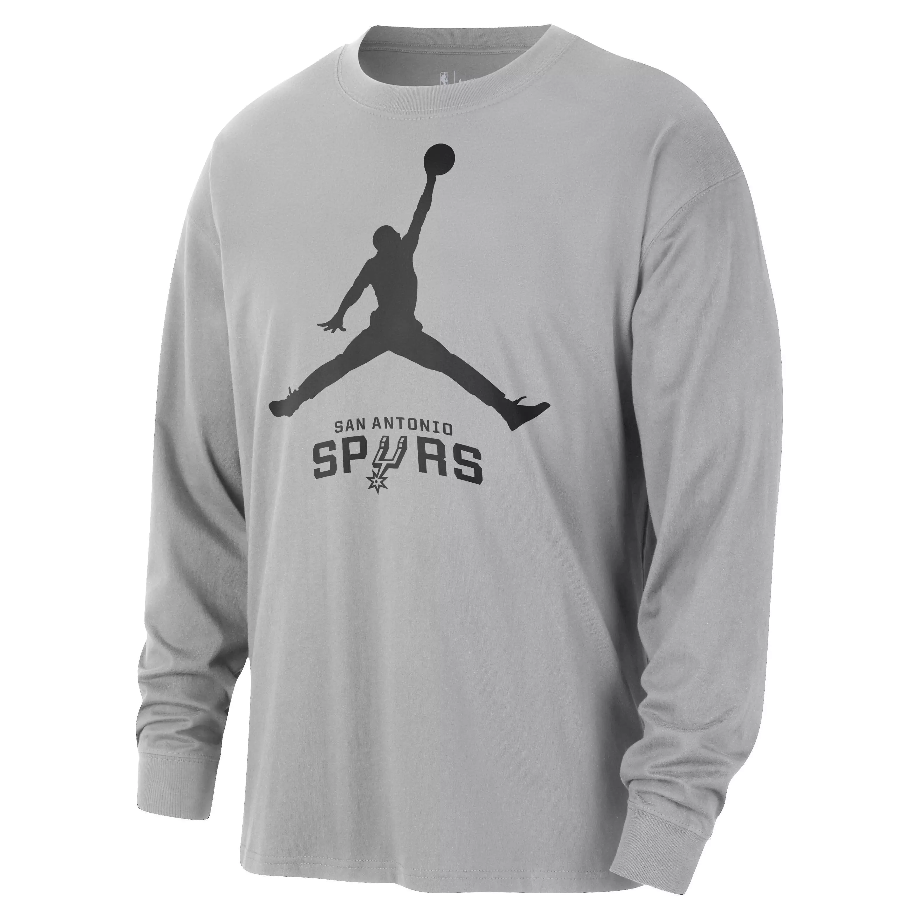 Jordan Men's San Antonio Spurs Essential NBA Long-Sleeve T-Shirt - Silver - SILVER
