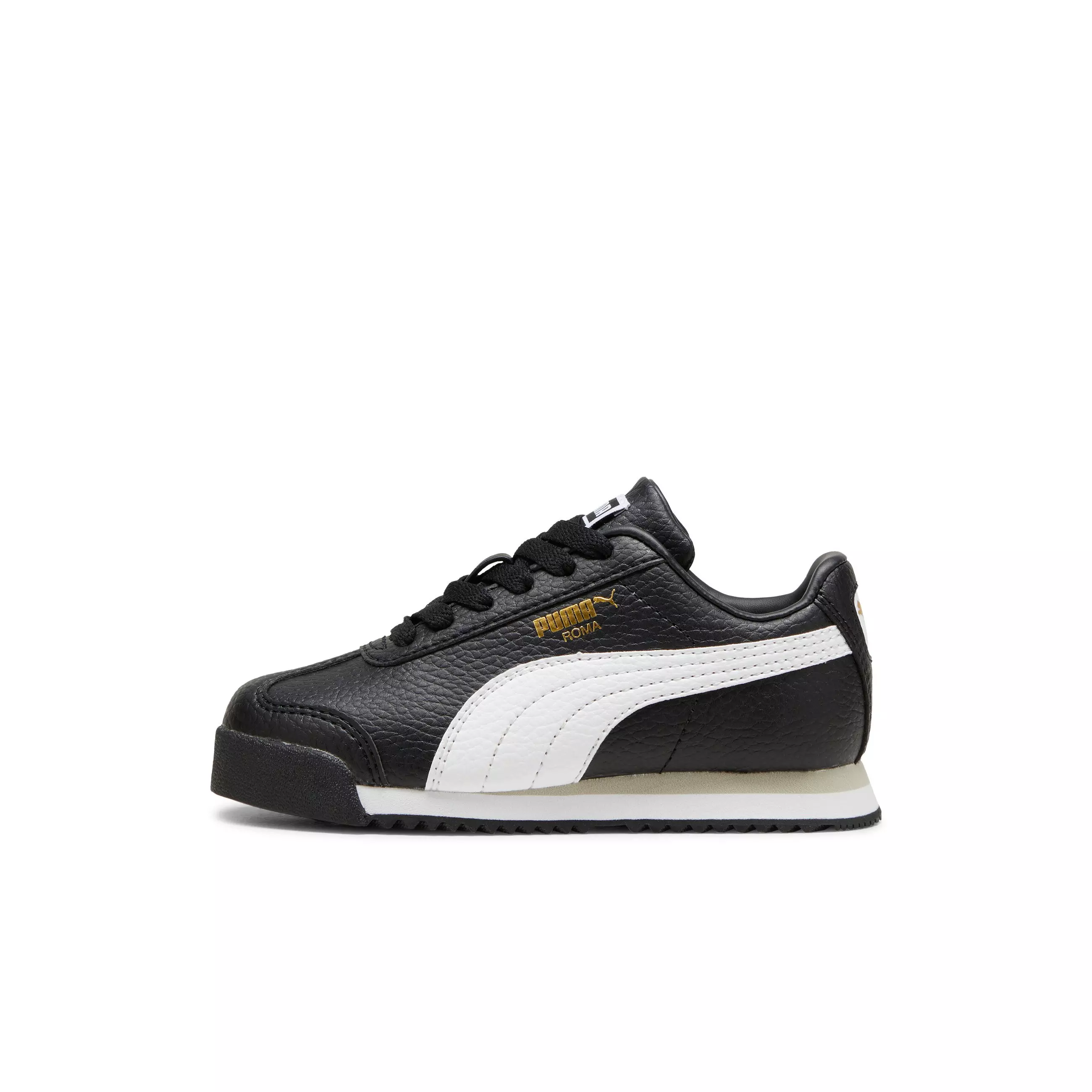PUMA Roma 24 Standard "PUMA Black/PUMA White" Preschool Boys' Shoe - BLACK/WHITE