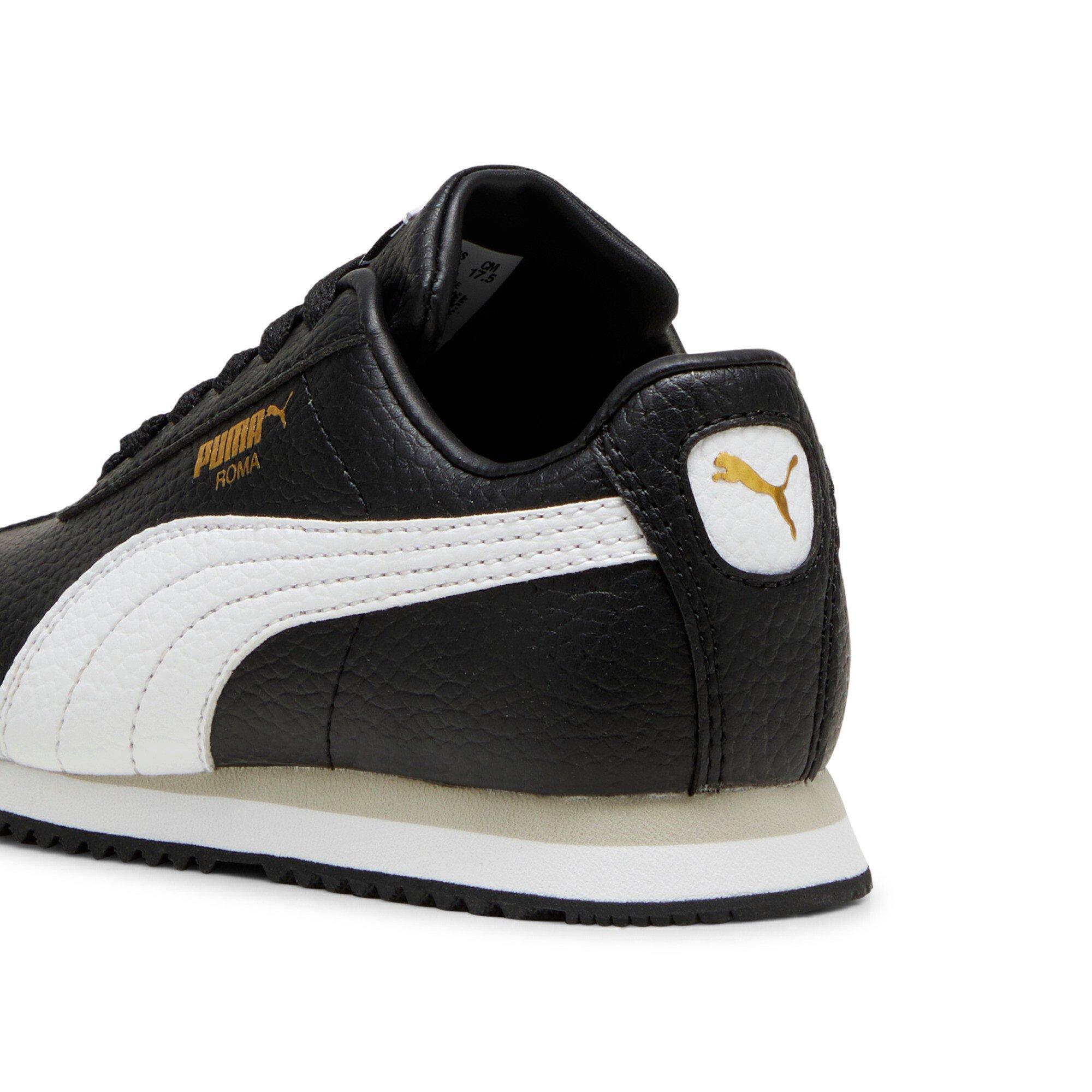PUMA Roma 24 Standard Preschool Boys' "PUMA Black/PUMA White" Shoe