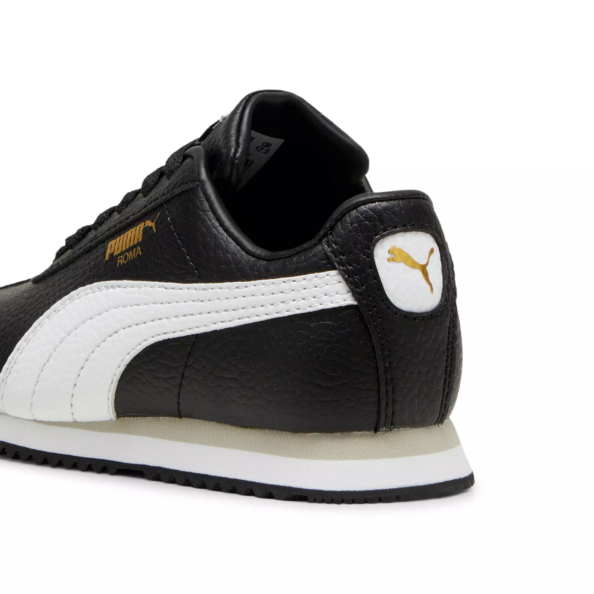 PUMA Roma 24 Standard "PUMA Black/PUMA White" Preschool Boys' Shoe - BLACK/WHITE