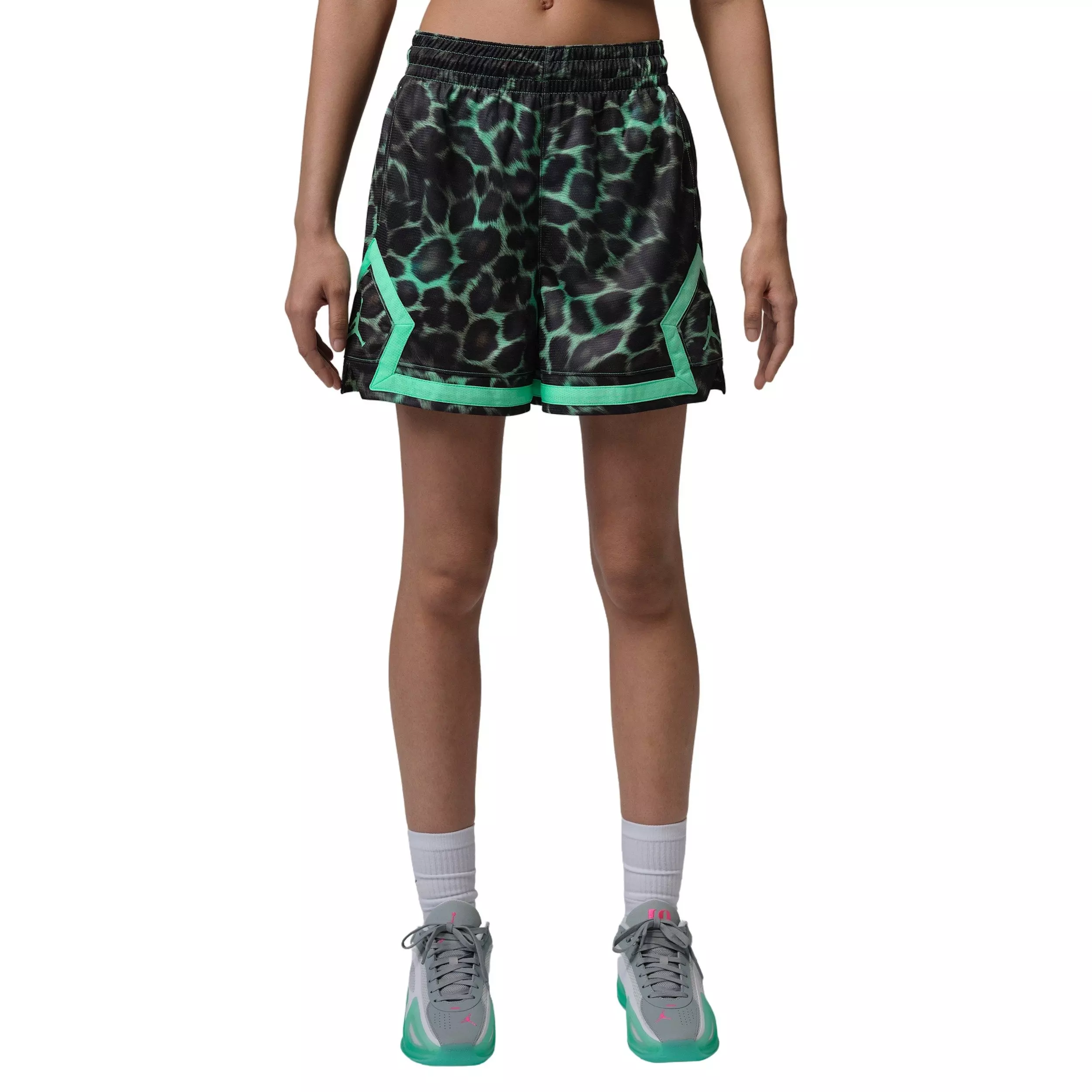 Jordan Women's Sport 4" Diamond Shorts - Green Glow - GREEN GLOW