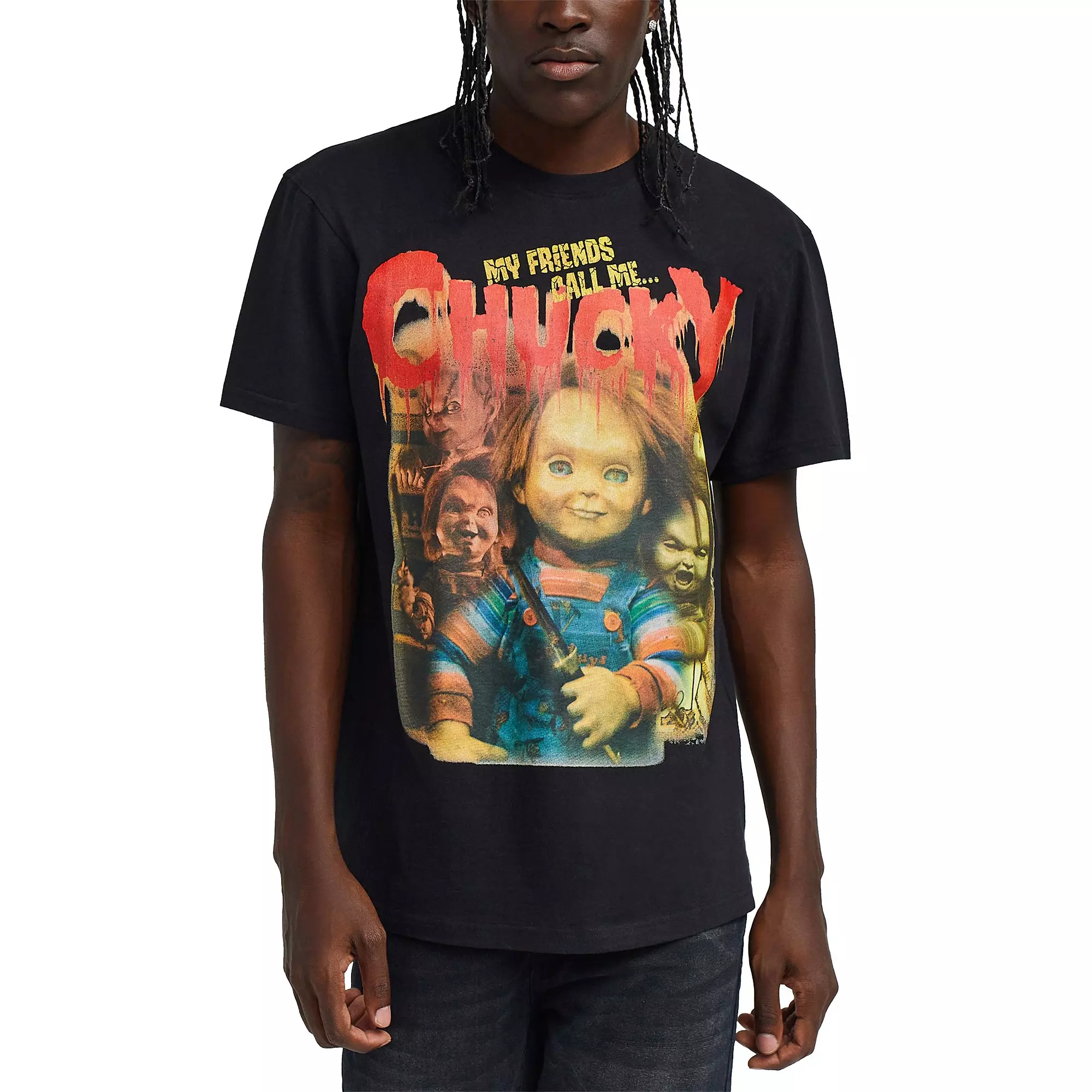 Reason Men's Chucky My Friends Short Sleeve Tee - Black - BLACK