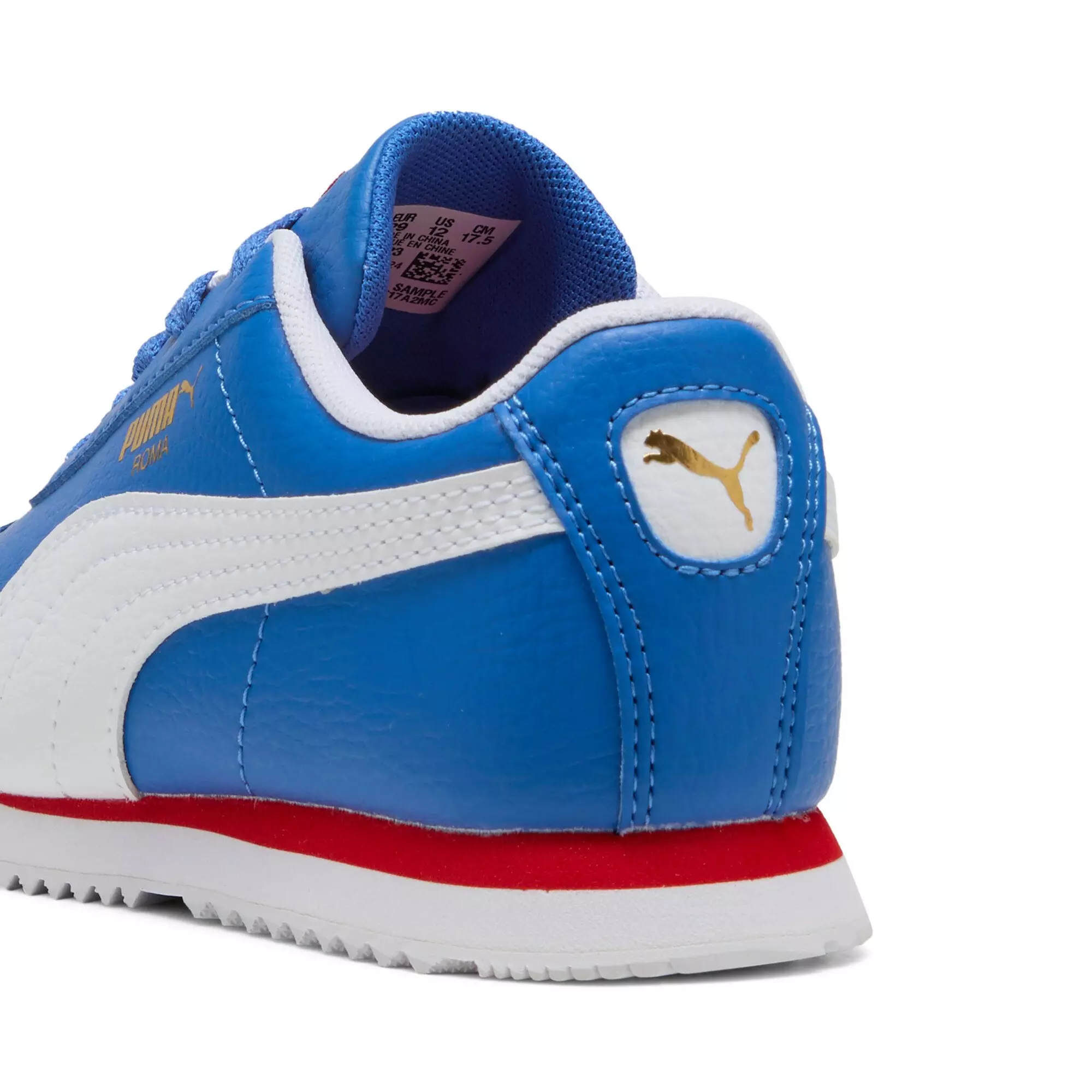 PUMA Roma 24 Standard "Mountain Blue/PUMA White" Preschool Boys' Shoe - BLUE/WHITE