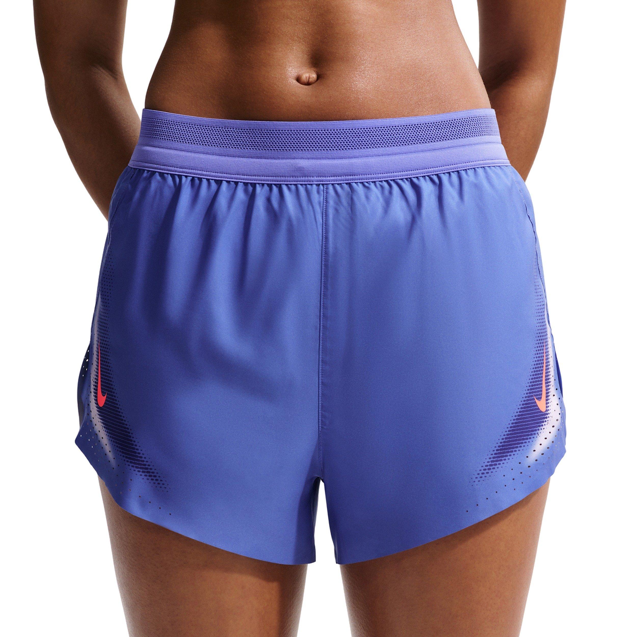 Nike Women's AeroSwift Dri-FIT ADV Brief-Lined 3" Running Shorts - BLUE/RED Thumbnail View 1