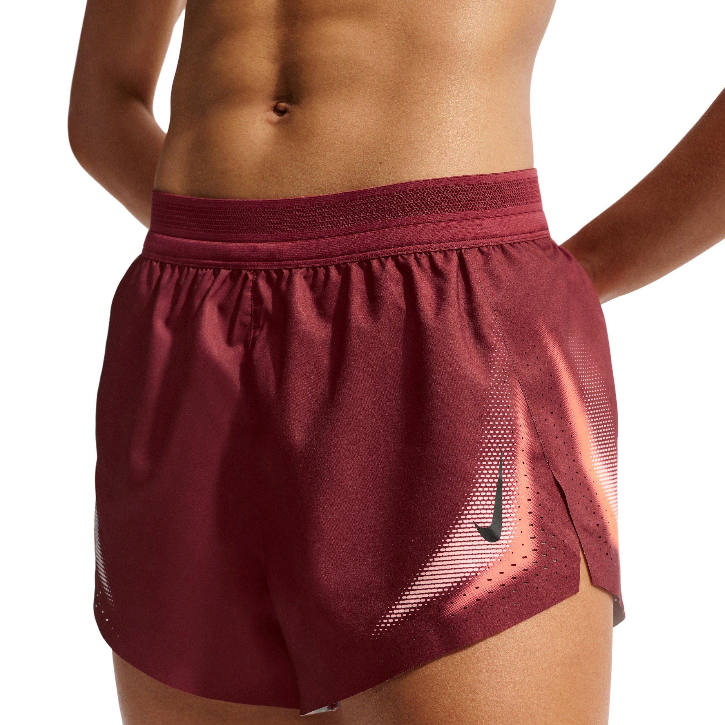 Nike Women's AeroSwift Dri-FIT ADV Brief-Lined 3" Running Shorts - RED/BLACK Thumbnail View 3